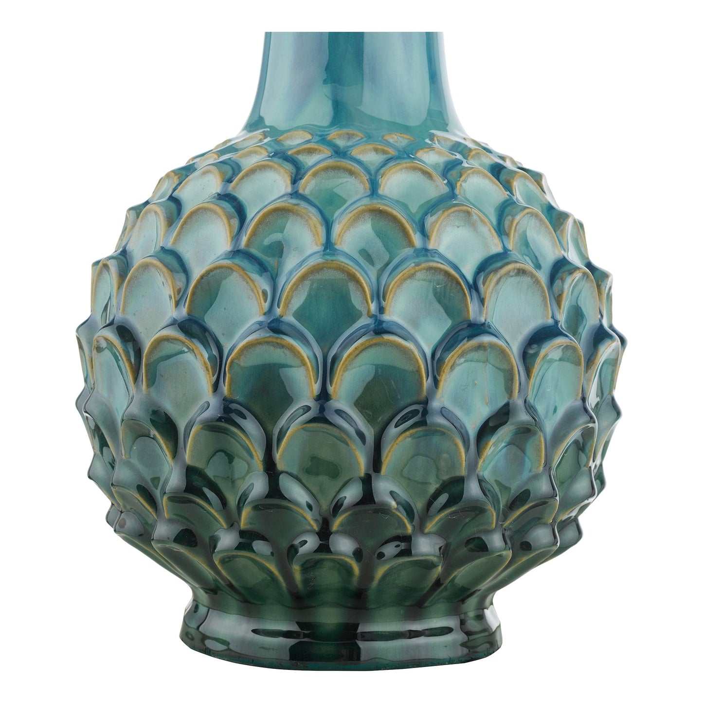 dar lighting Edlyn Table Lamp Blue Reactive Glaze Base Only EDL4223