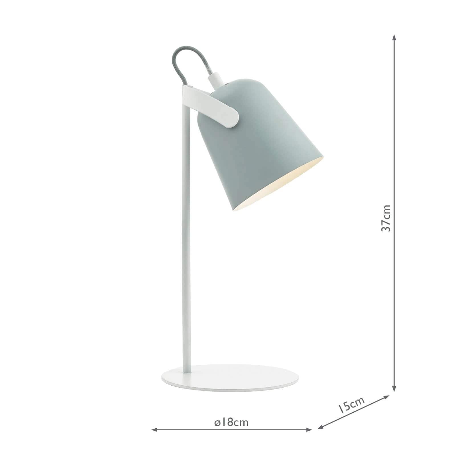 dar lighting Effie Table Lamp Soft Matt Grey and White EFF4139