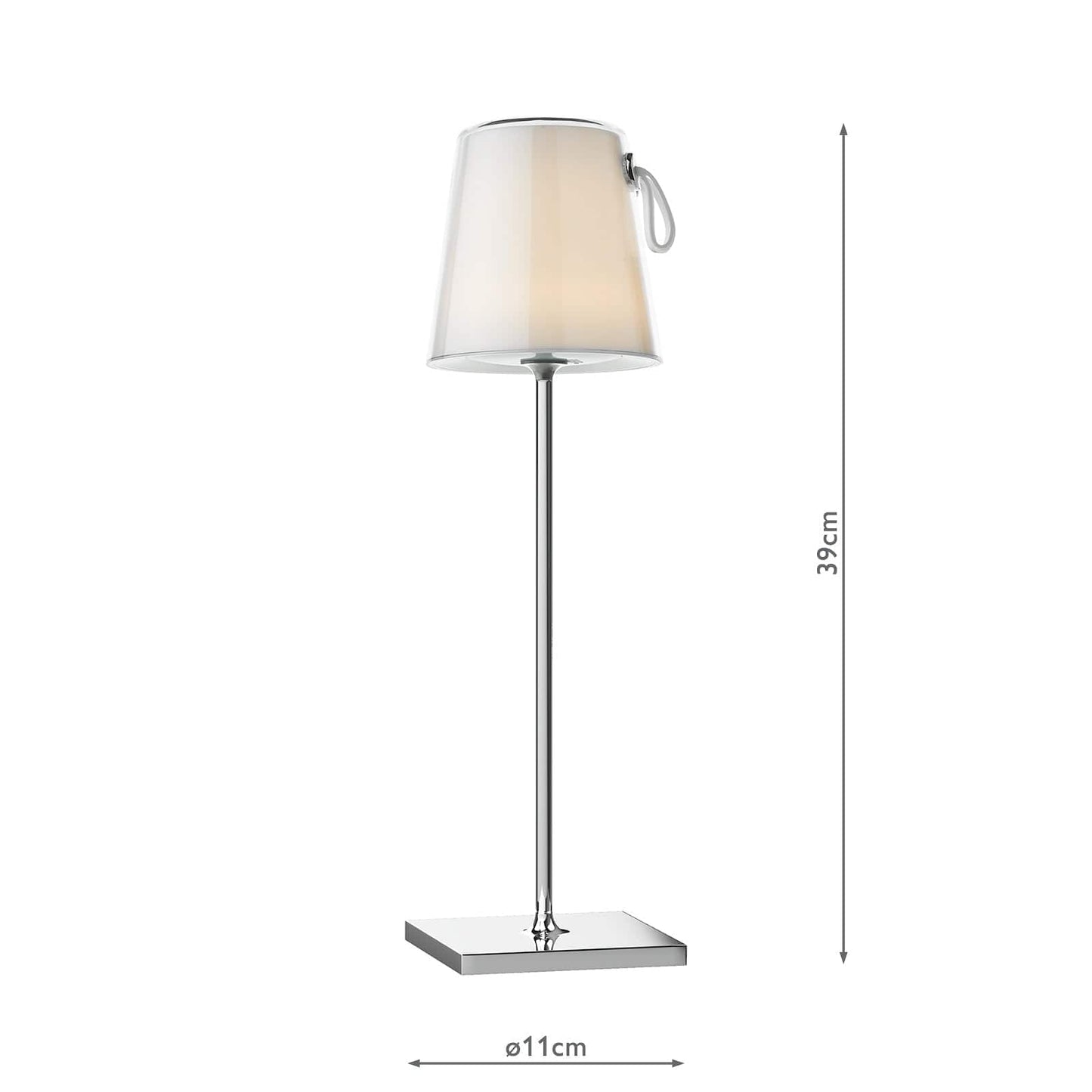 dar lighting Egor Table Lamp Polished Chrome and Colour Changing LED EGO422