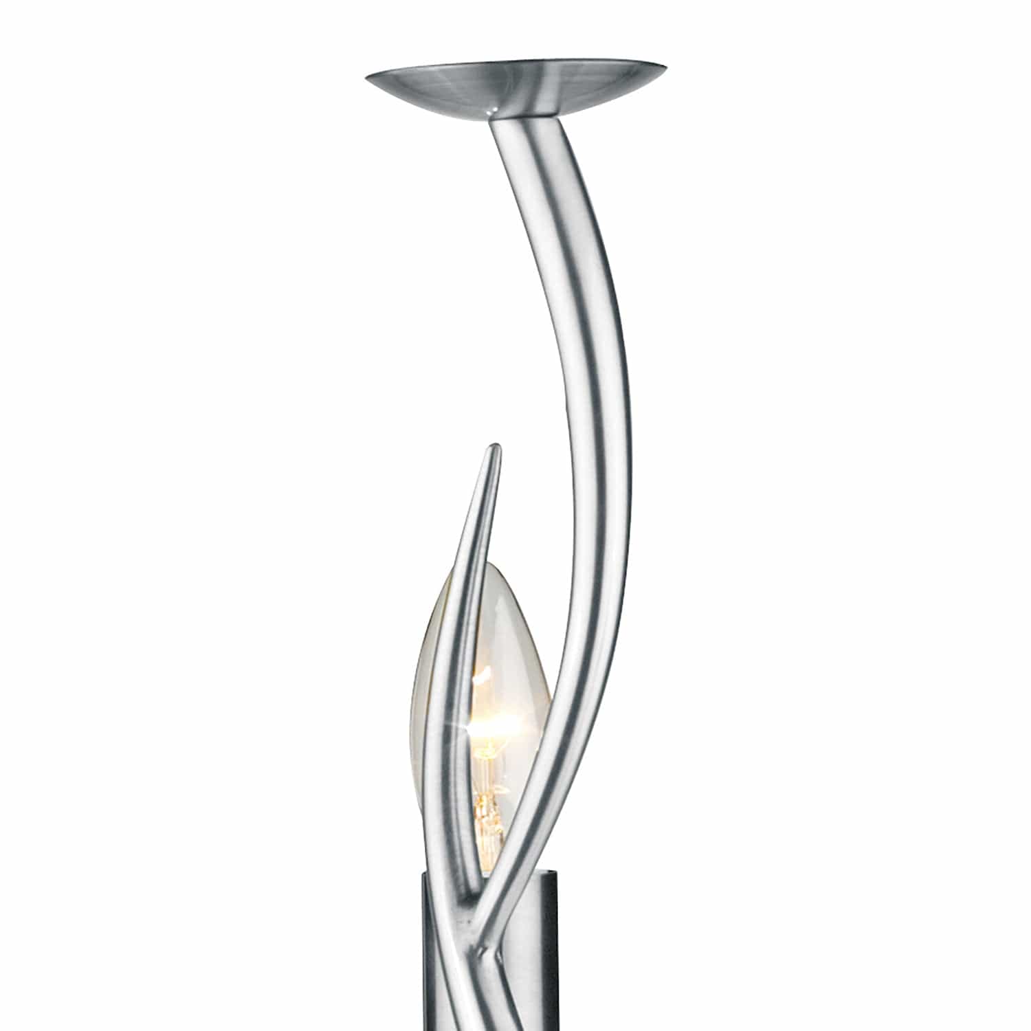 dar lighting Elka 3 Light Pendant Satin Chrome ELK0346