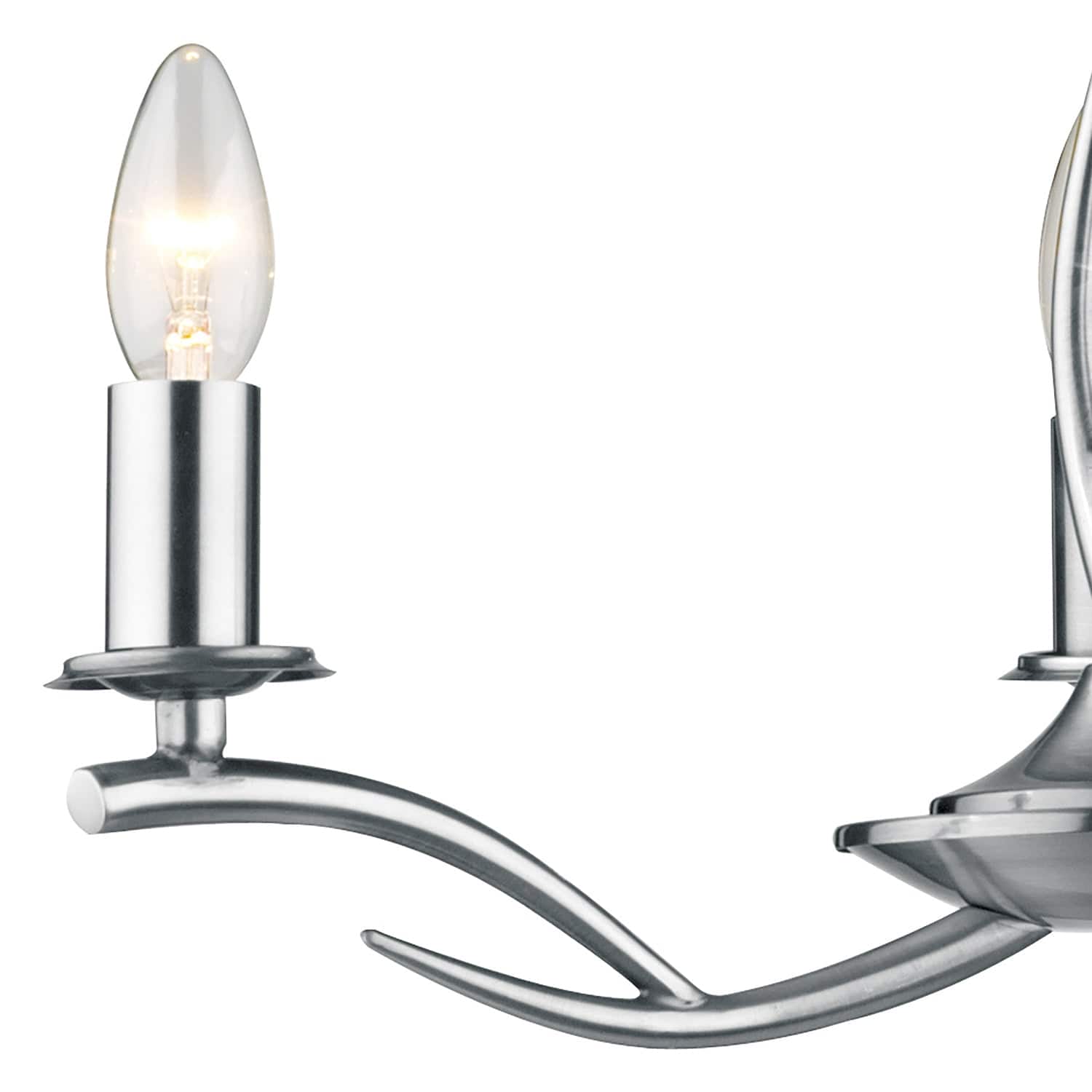 dar lighting Elka 3 Light Pendant Satin Chrome ELK0346