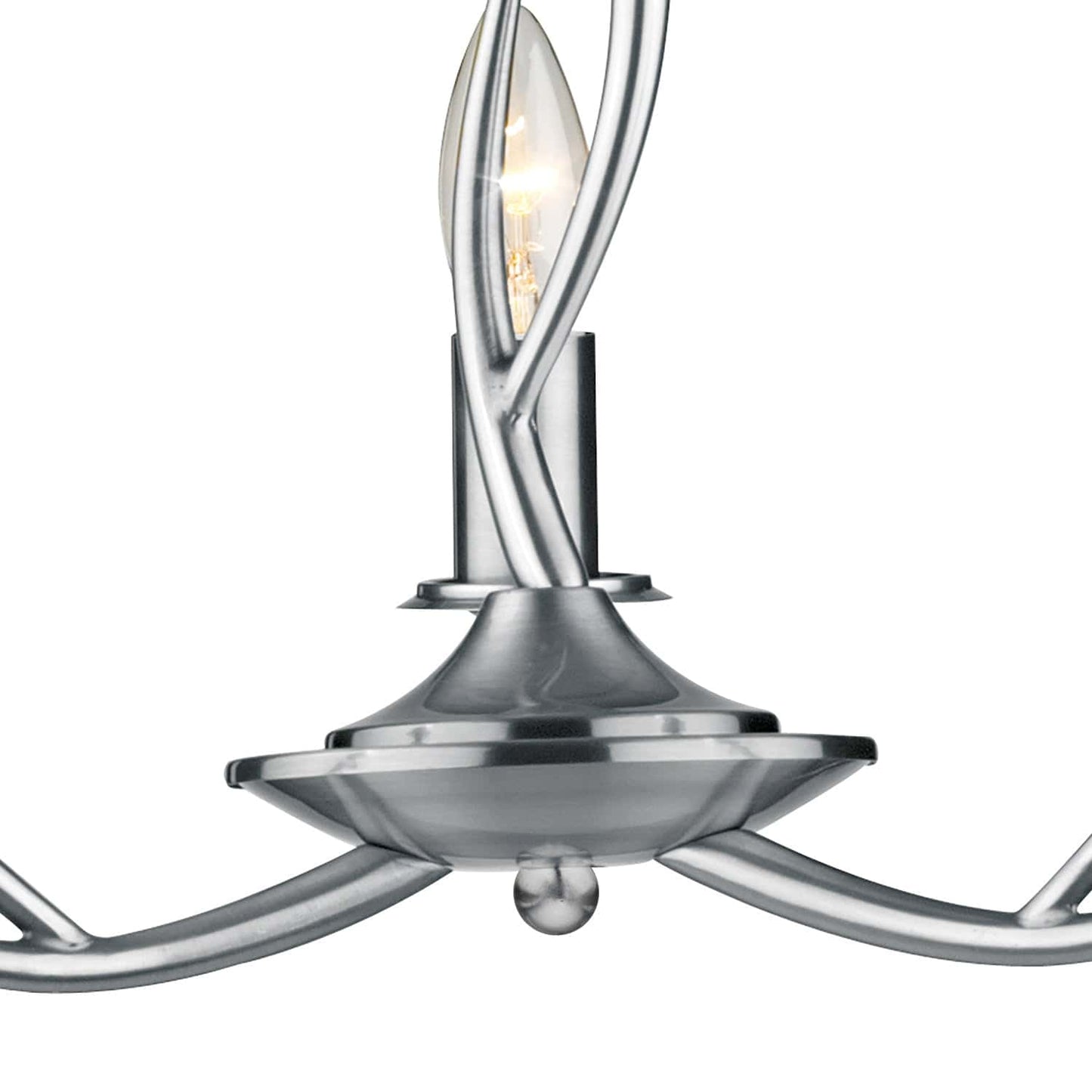 dar lighting Elka 3 Light Pendant Satin Chrome ELK0346