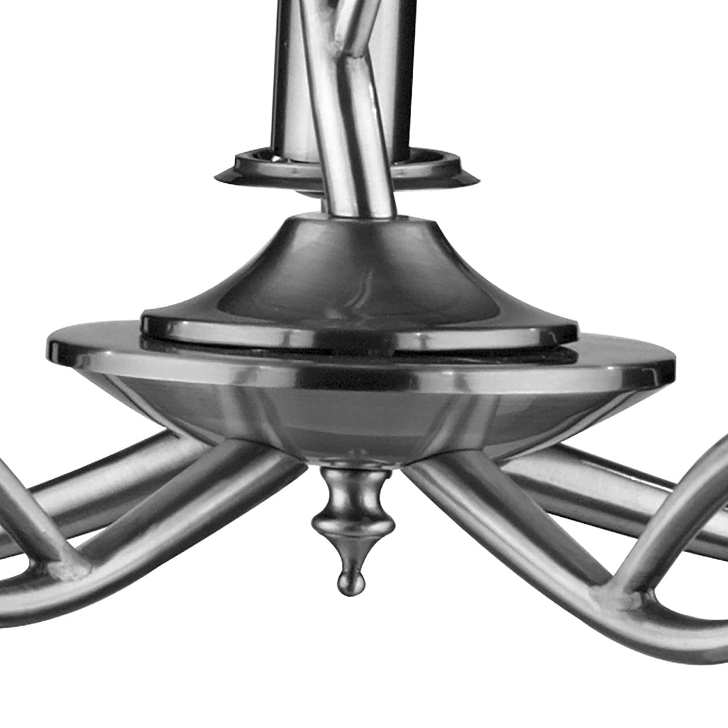 dar lighting Elka 5 Light Pendant Satin Chrome ELK0546