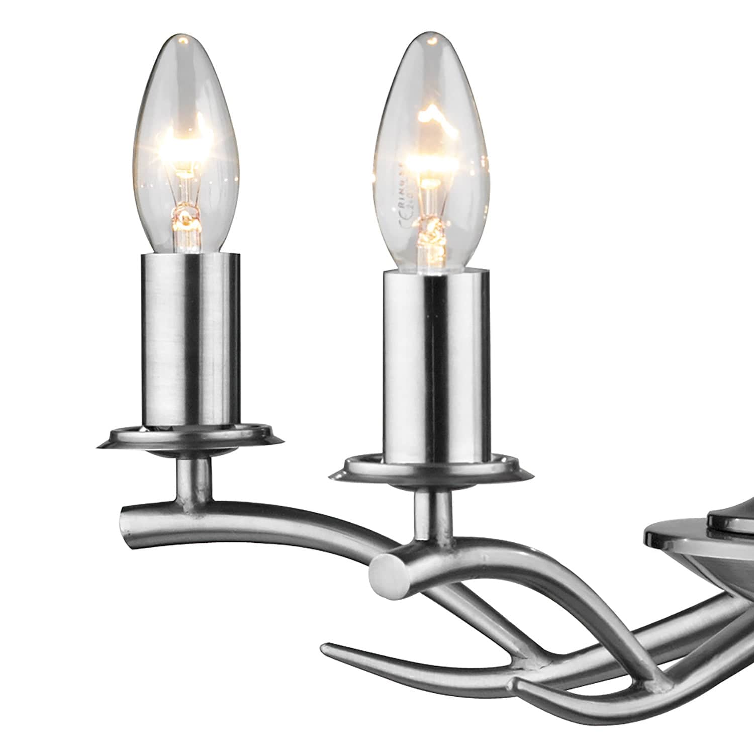 dar lighting Elka 5 Light Pendant Satin Chrome ELK0546