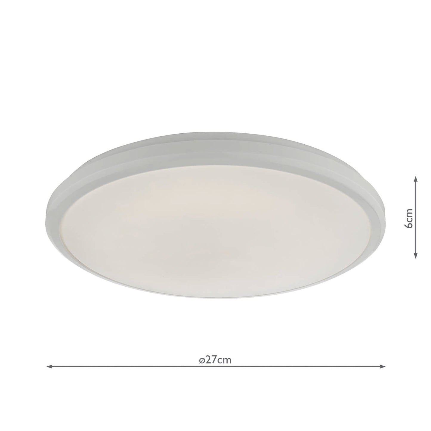 dar lighting Emmett Bathroom Flush White Acrylic IP44 LED EMM522