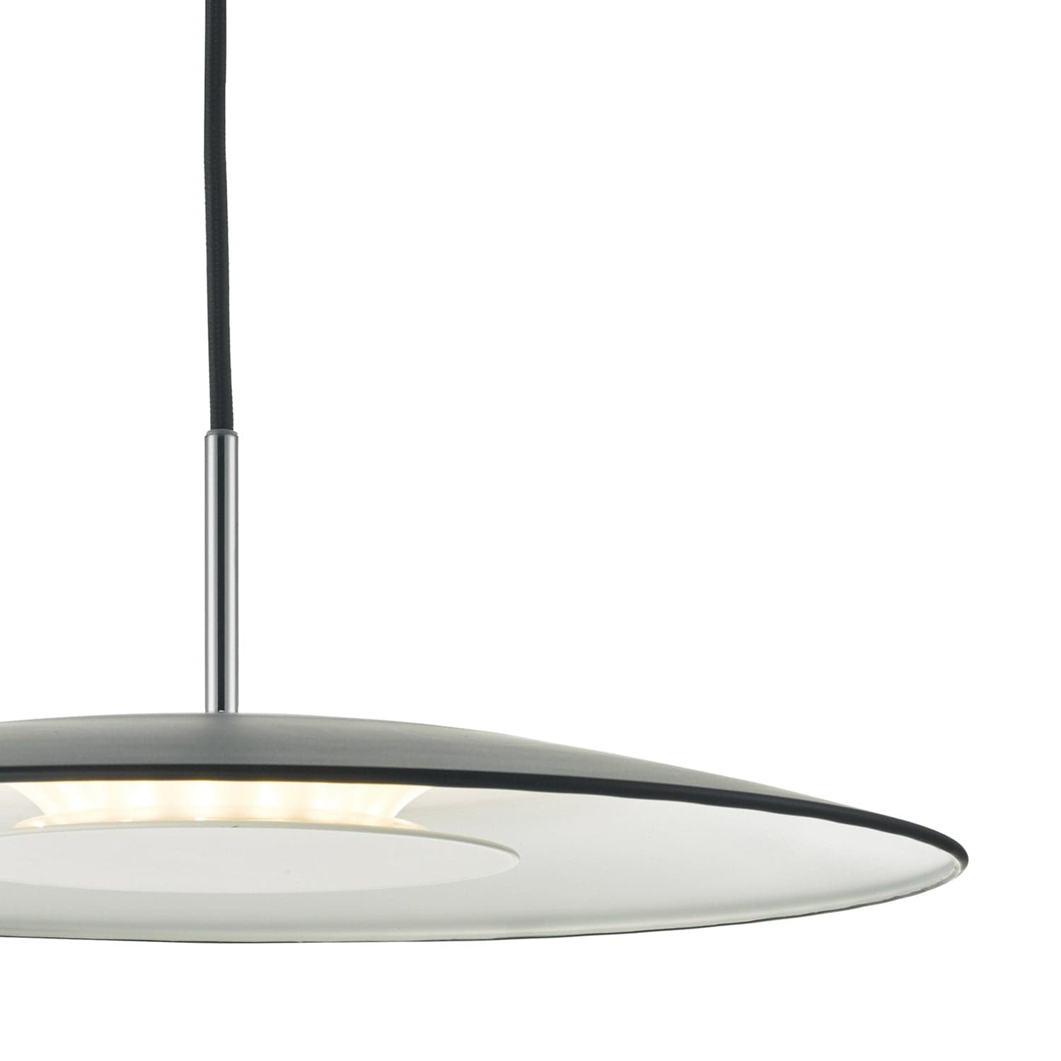 dar lighting Enoch Pendant Matt Black & Stainless Steel LED ENO0122