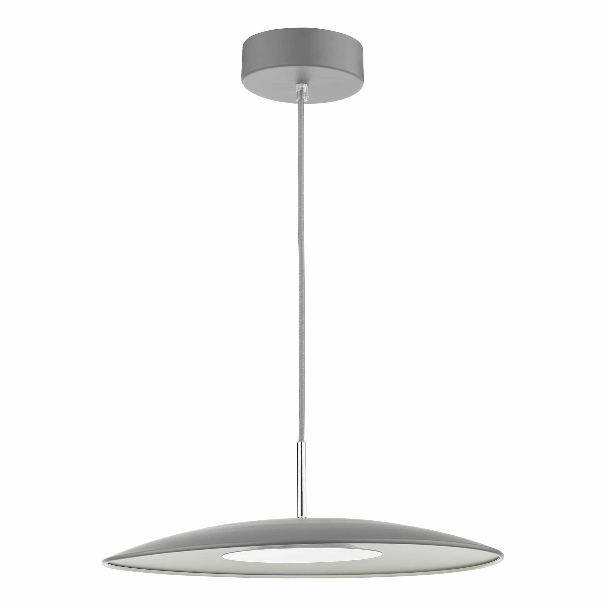 dar lighting Enoch Pendant Matt Grey Stainless Steel LED ENO0139