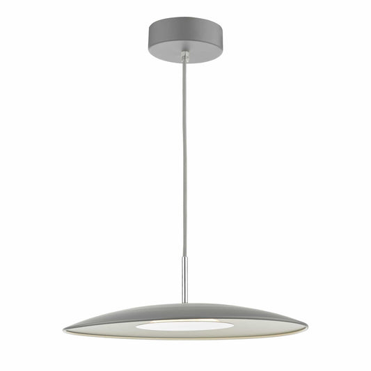 dar lighting Enoch Pendant Matt Grey Stainless Steel LED ENO0139