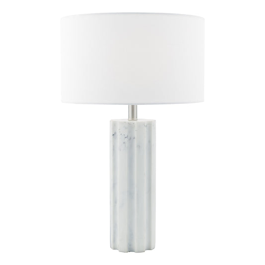 dar lighting Erebus Table Lamp Marble Effect With Shade ERE422