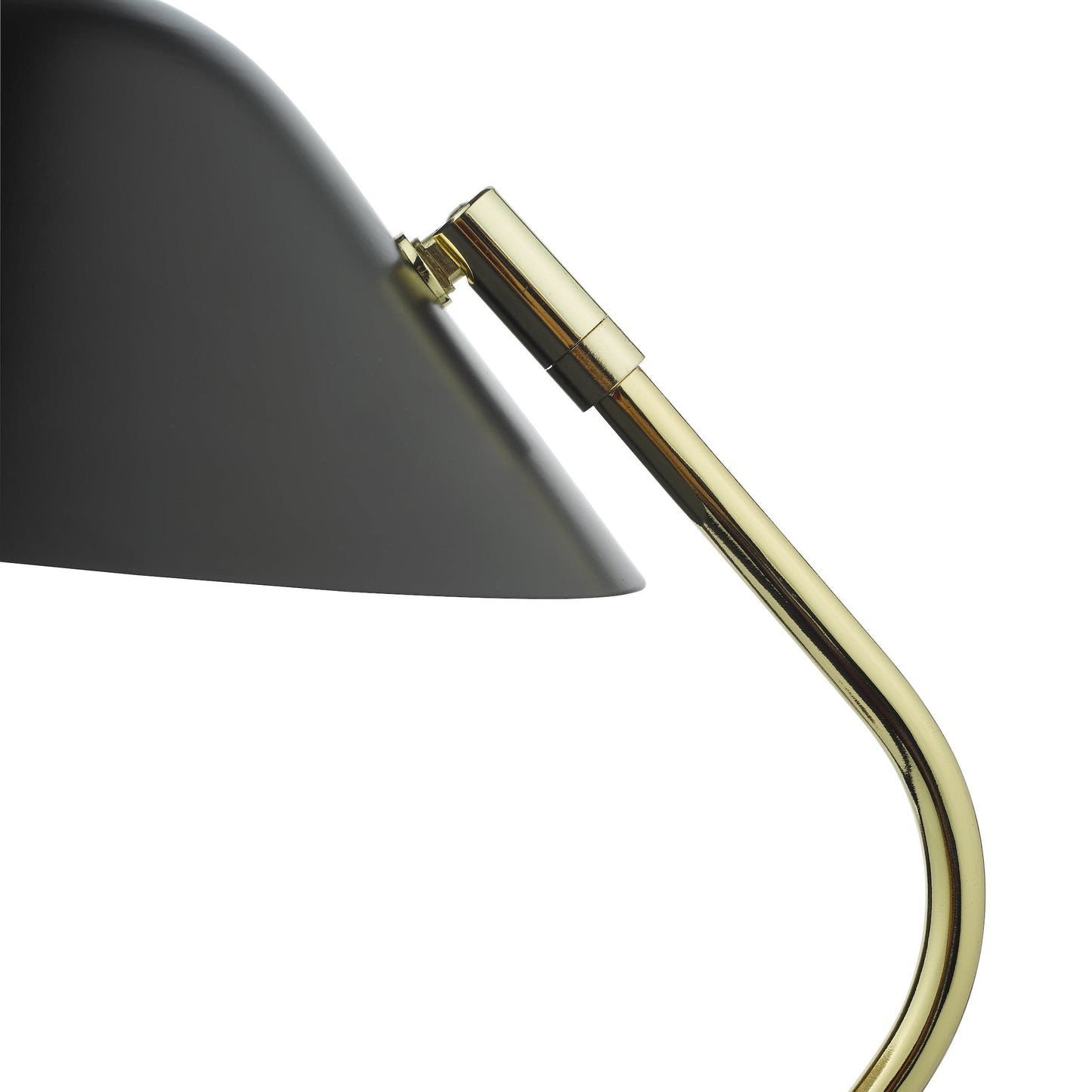 dar lighting Erna Task Table Lamp Polished Brass Satin Black ERN4122