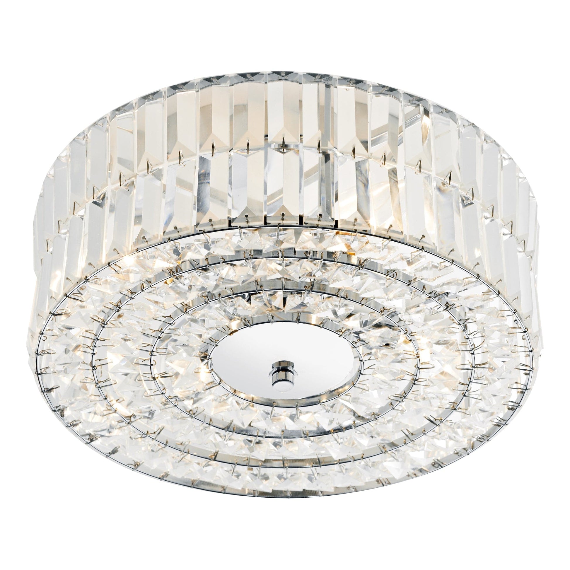 dar lighting Errol Crystal Semi Flush Fitting Polished Chrome ERR5250