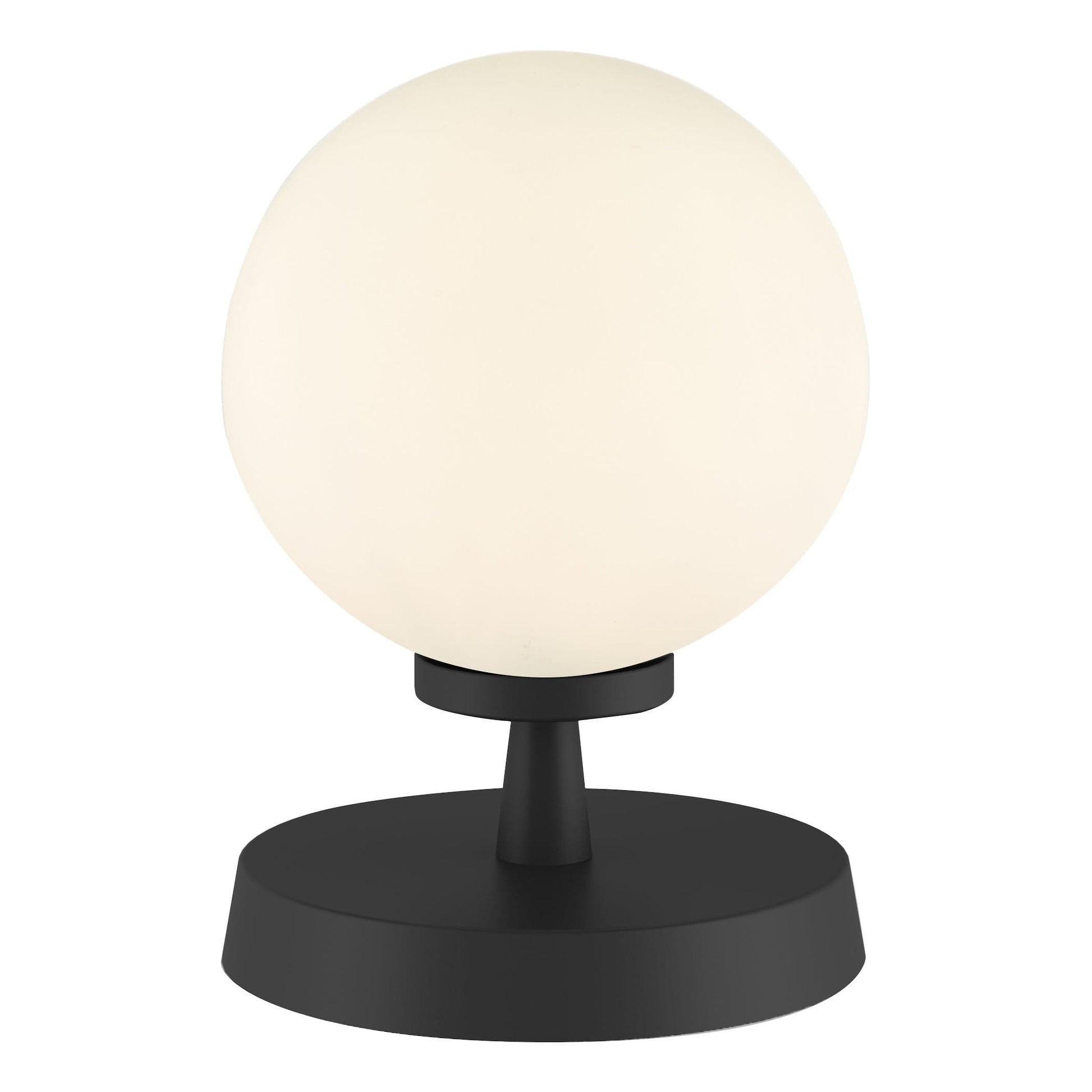 dar lighting Esben Touch Table Lamp Matt Black With Opal Glass ESB4122-02