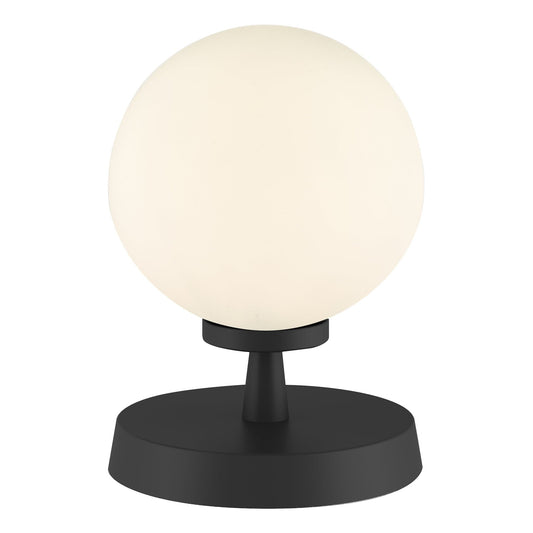 dar lighting Esben Touch Table Lamp Matt Black With Opal Glass ESB4122-02