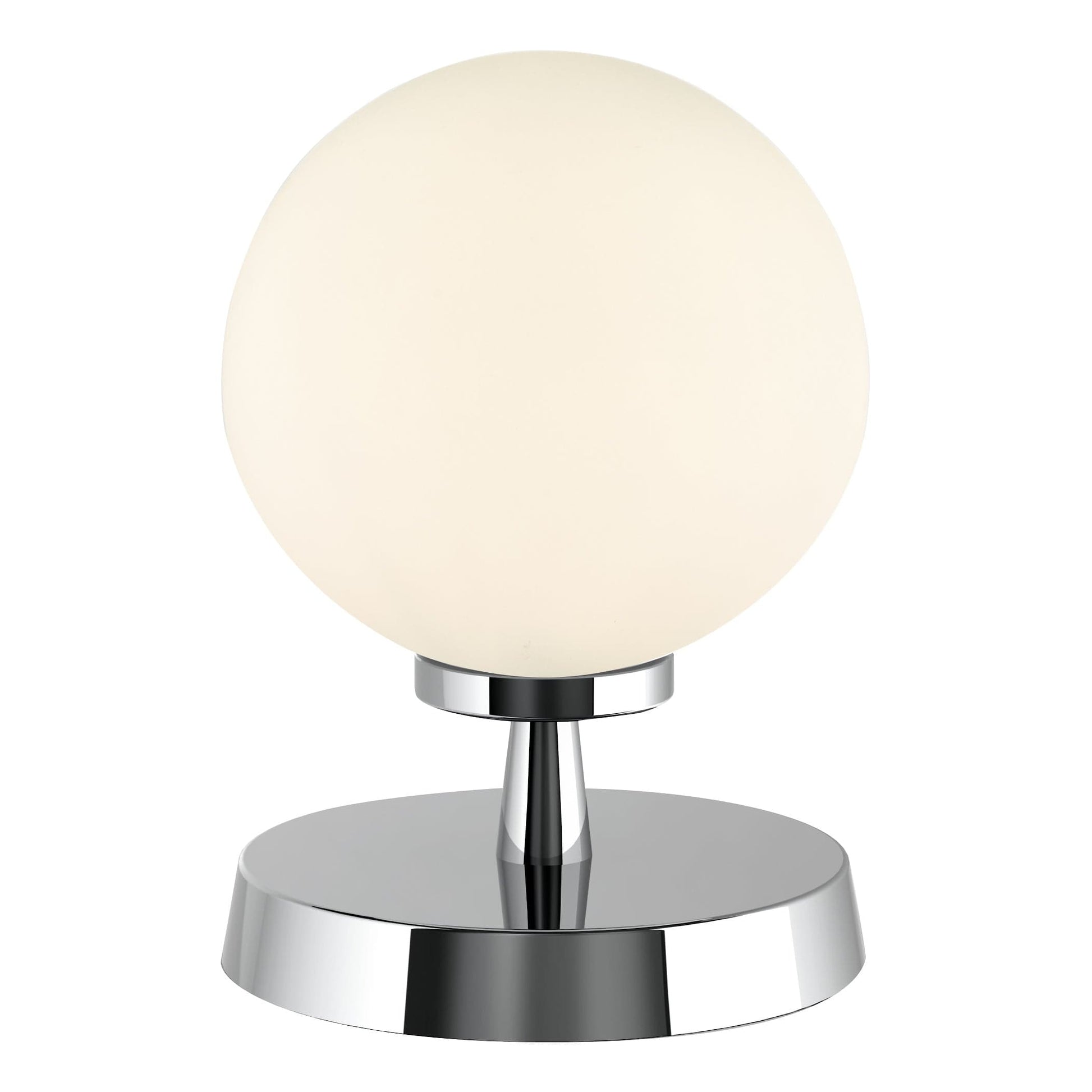dar lighting Esben Touch Table Lamp Polished Chrome With Opal Glass ESB4150-02