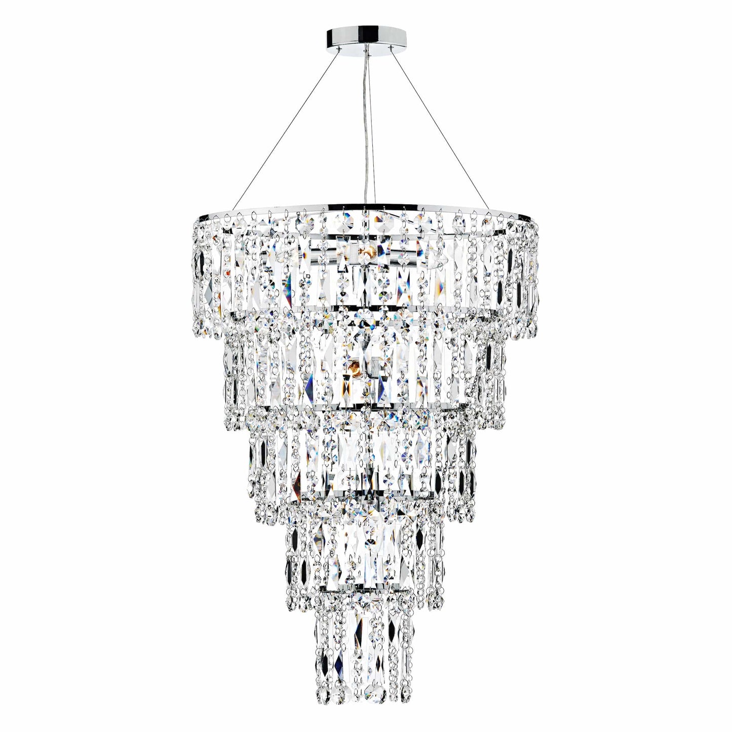 dar lighting Escala 6 Light Round Crystal Pendant ESC0650