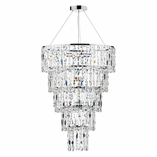 dar lighting Escala 6 Light Round Crystal Pendant ESC0650