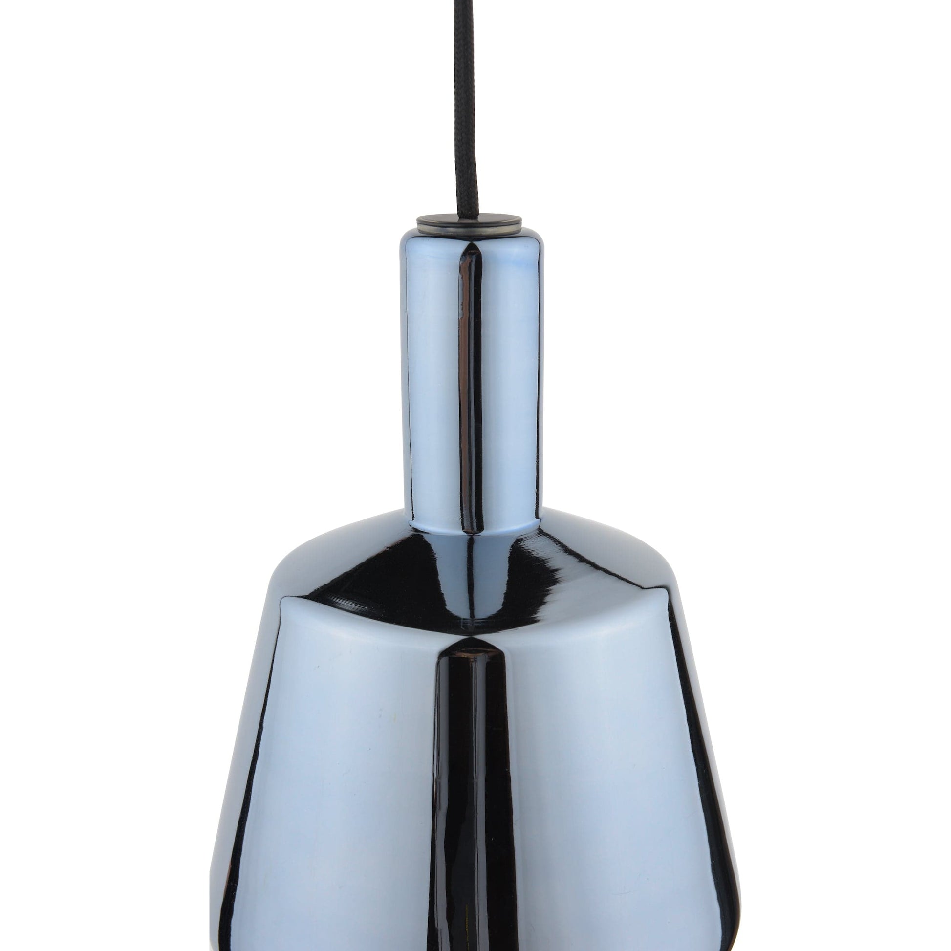 dar lighting Esmeralda Single Pendant Blue Glass and Opal Glass ESM0123