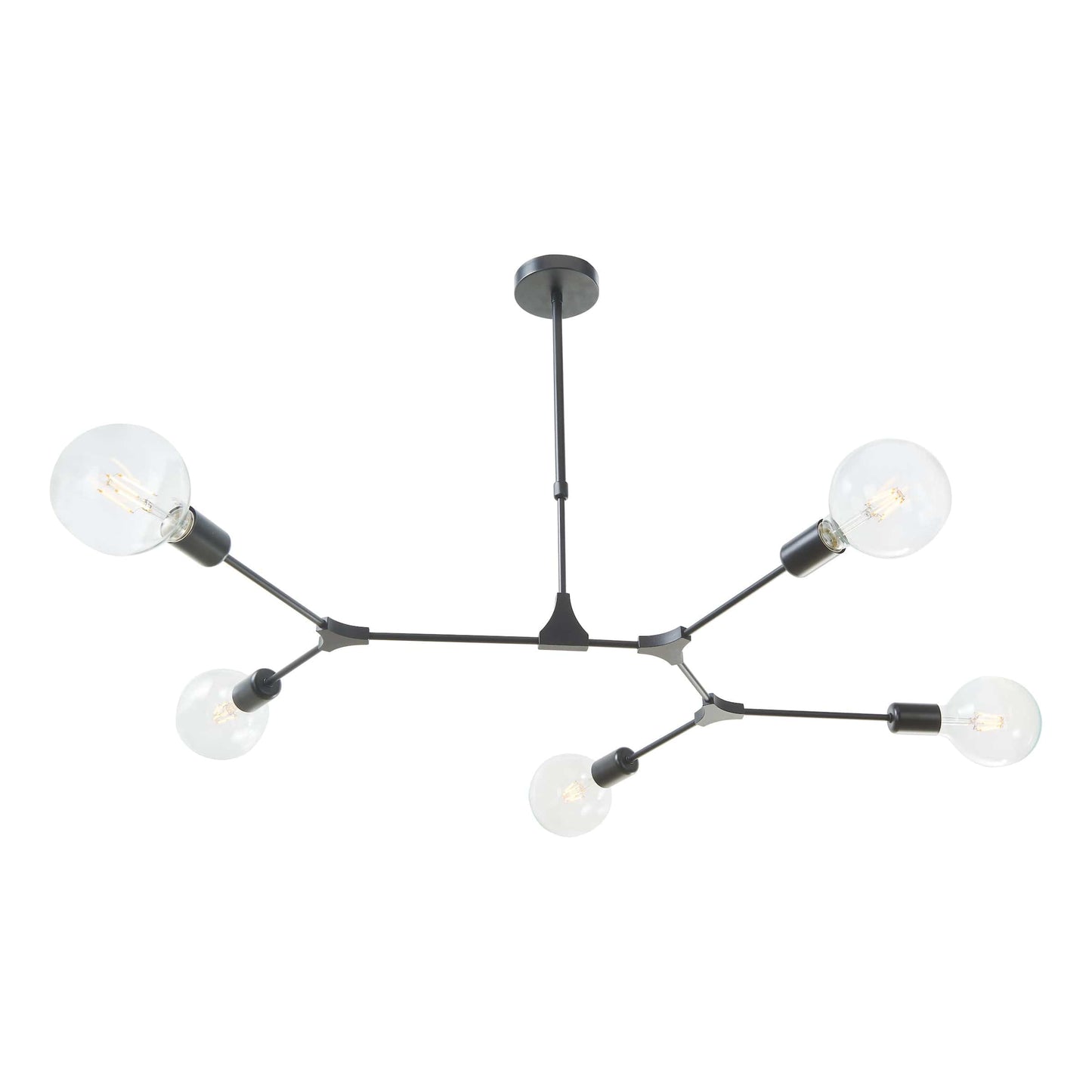 dar lighting Euphemia 5 Light Pendant Black EUP0539