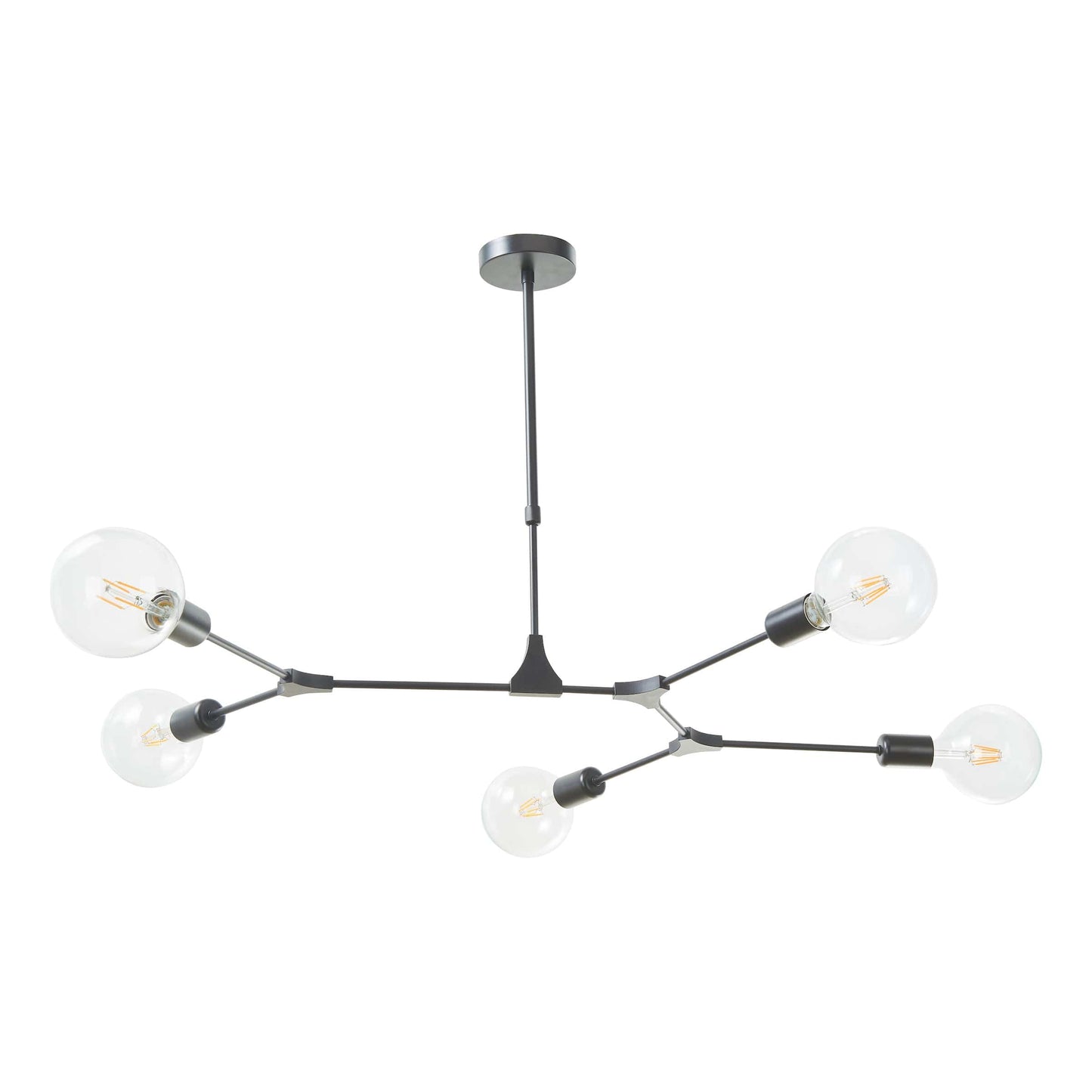 dar lighting Euphemia 5 Light Pendant Black EUP0539
