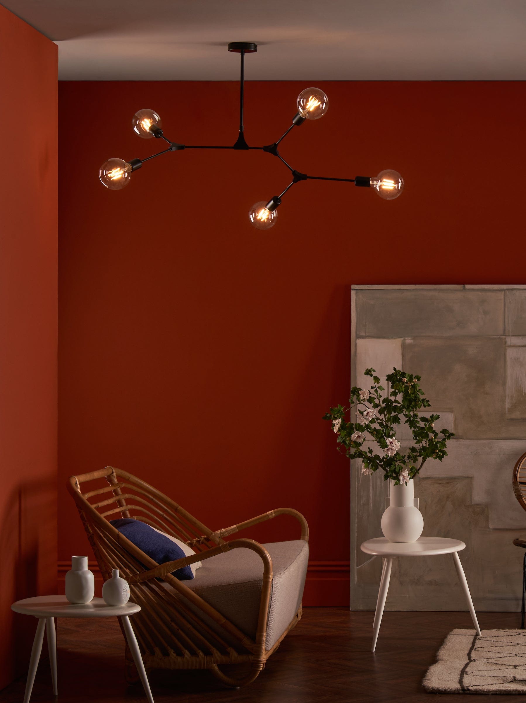 dar lighting Euphemia 5 Light Pendant Black EUP0539