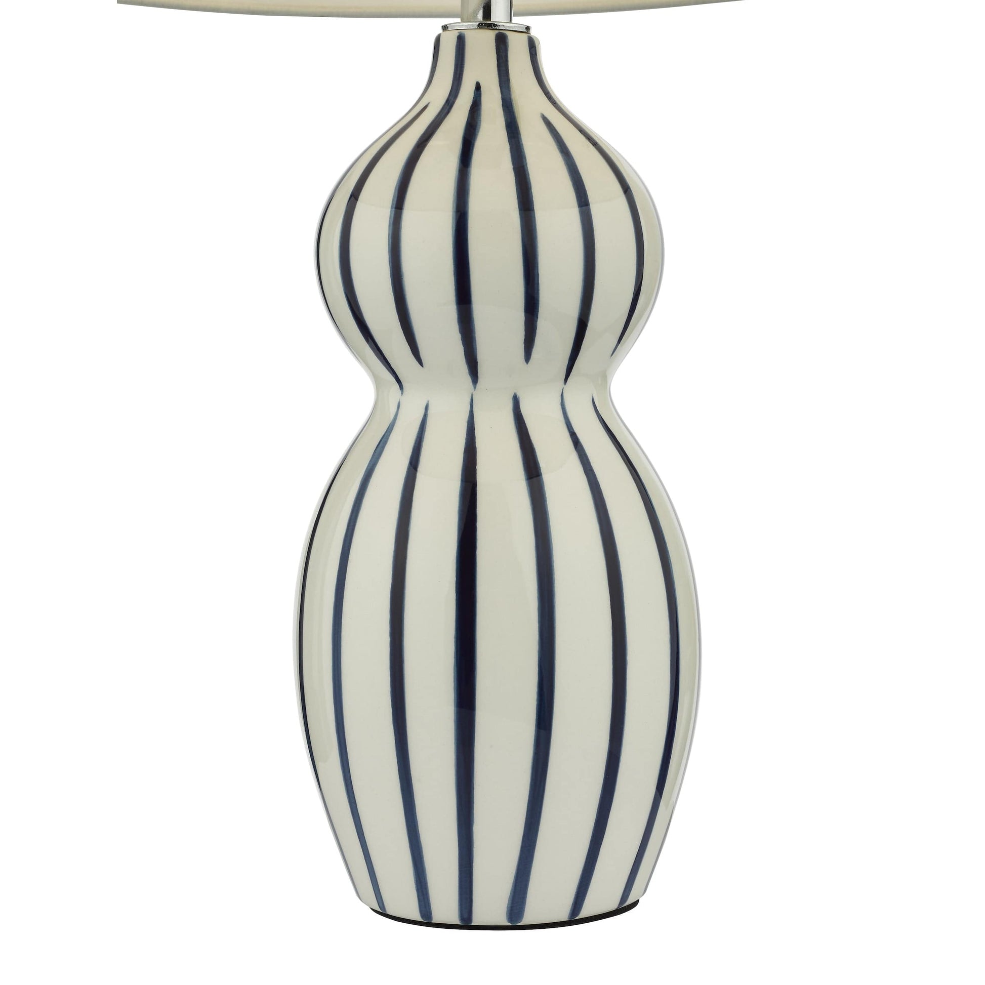 dar lighting Evie Table Lamp White Ceramic Blue Ceramic Base Only EVI4223