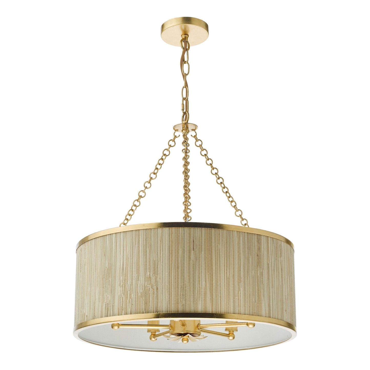 dar lighting Fenella 5 Light Pendant Gold Leaf FEN0535