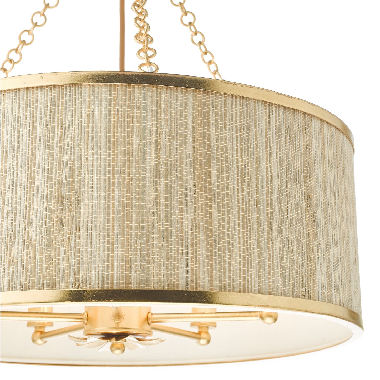 dar lighting Fenella 5 Light Pendant Gold Leaf FEN0535