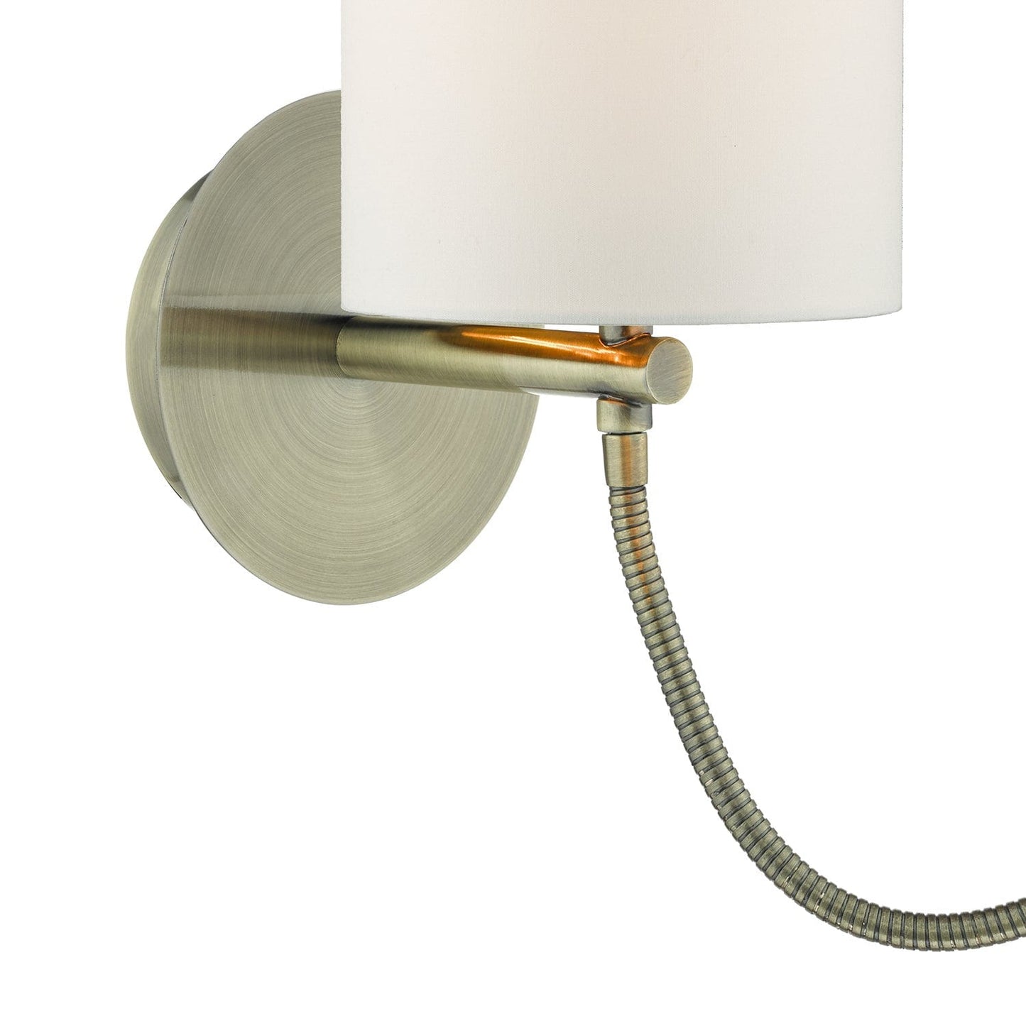 dar lighting Feta Wall Light LED Antique Brass Base Only FET0775