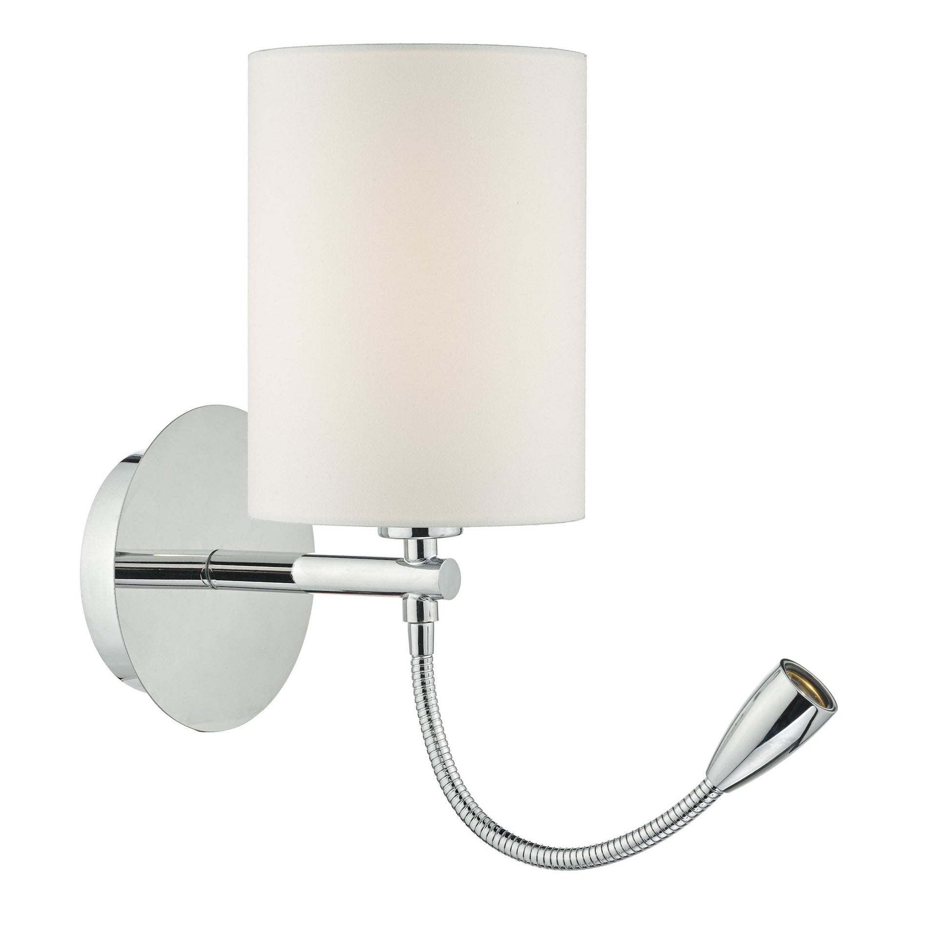 dar lighting Feta Wall Light LED Polished Chrome Base Only FET0750