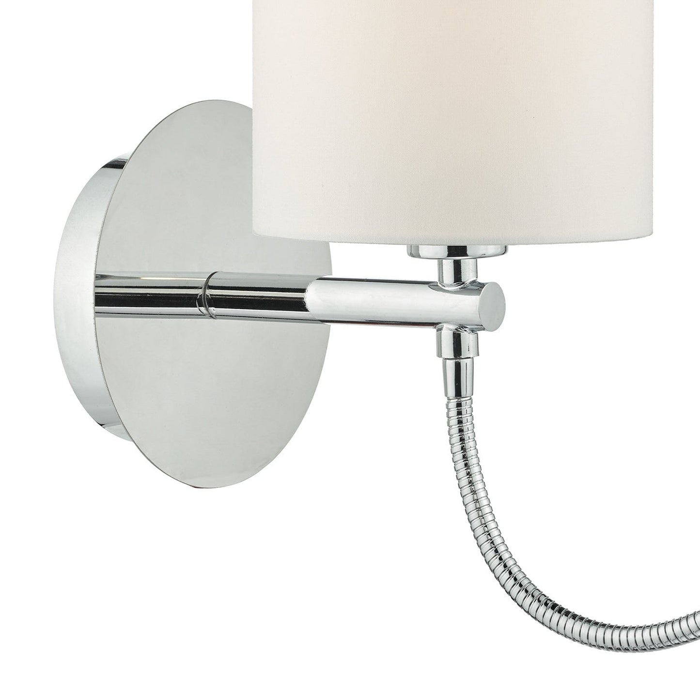 dar lighting Feta Wall Light LED Polished Chrome Base Only FET0750