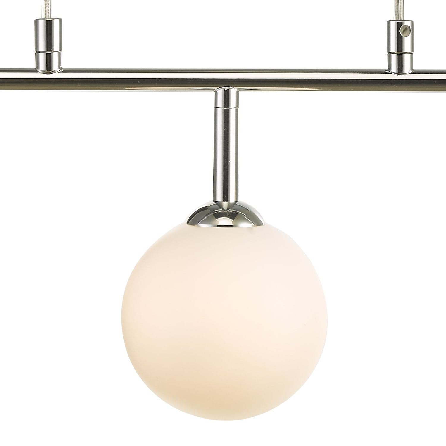 dar lighting Feya 3 Light Bar Pendant Polished Chrome Opal Glass FEY6250-02