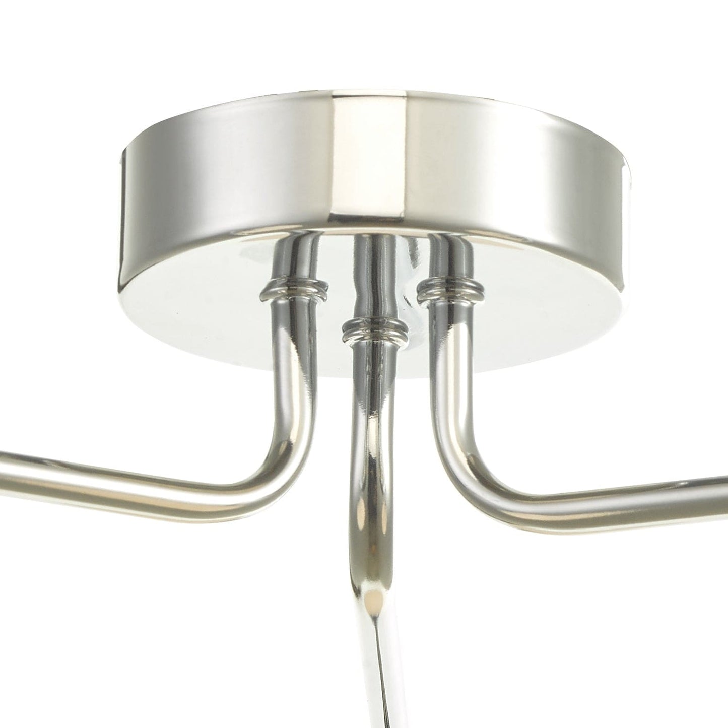 dar lighting Feya 3 Light Semi Flush Polished Chrome Opal Glass FEY0350-02