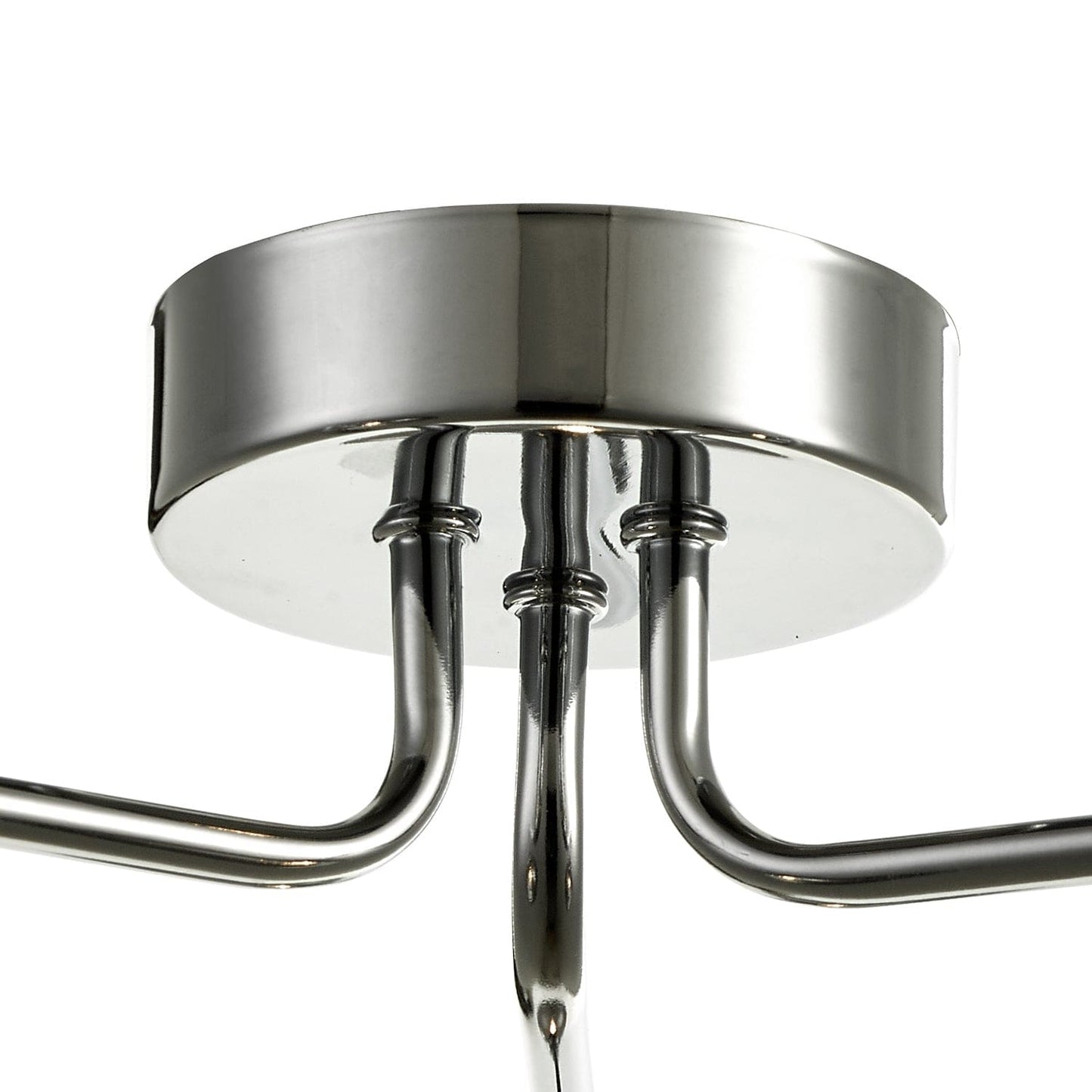 dar lighting Feya 3 Light Semi Flush Polished Chrome Smoked Glass FEY0350-01