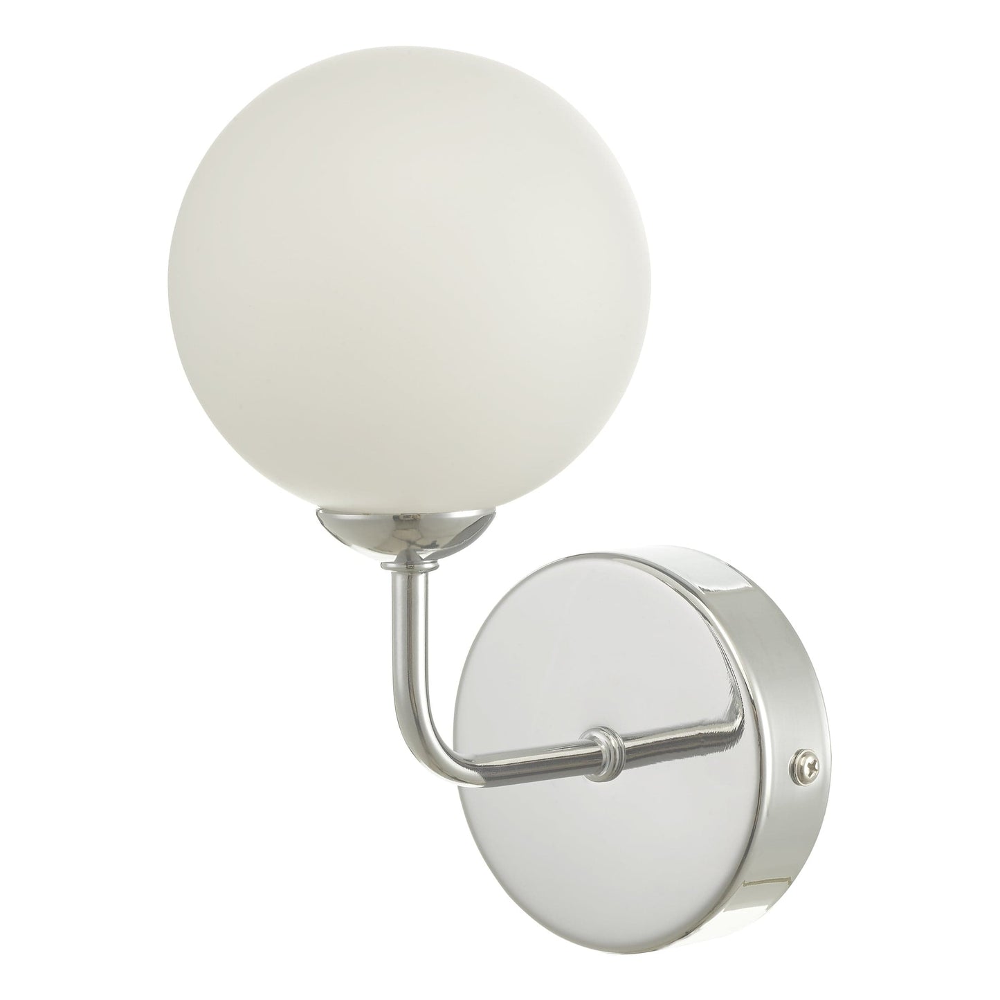 dar lighting Feya Wall Light Polished Chrome Opal Glass FEY0750-02