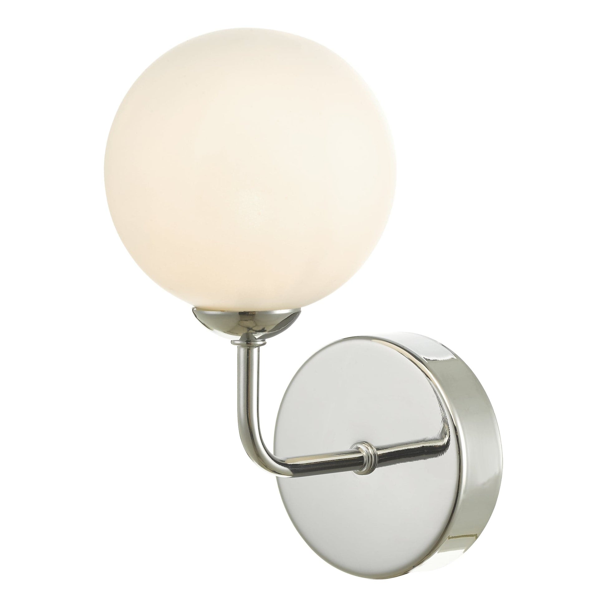 dar lighting Feya Wall Light Polished Chrome Opal Glass FEY0750-02