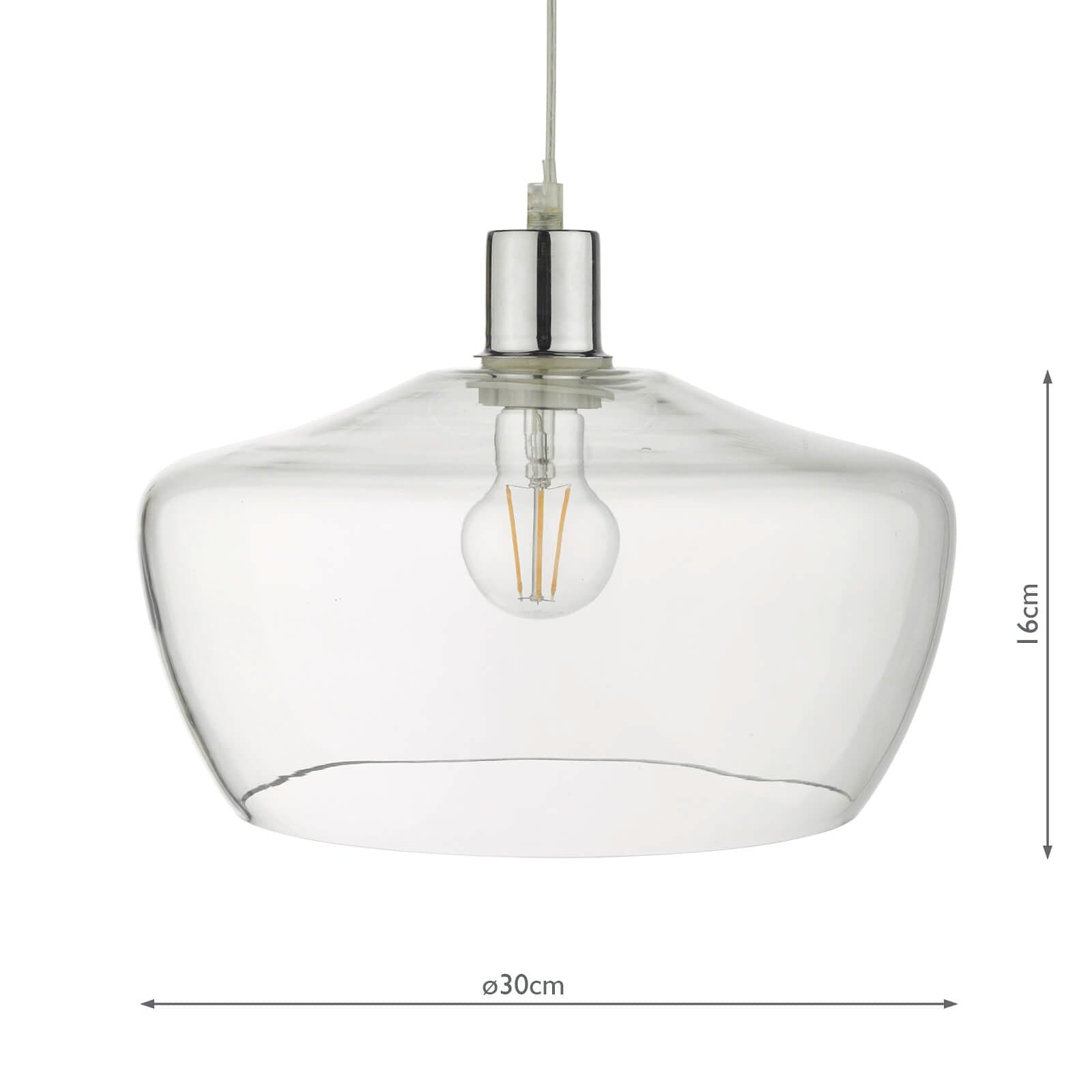 dar lighting Fidella Easy Fit Clear Glass FID6508