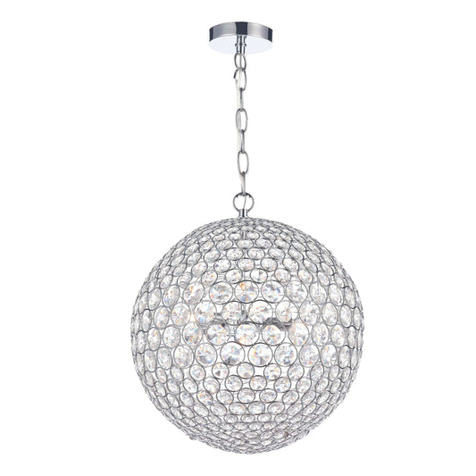 dar lighting Fiesta 5 Light 35CM Pendant Polished Chrome FIE0550