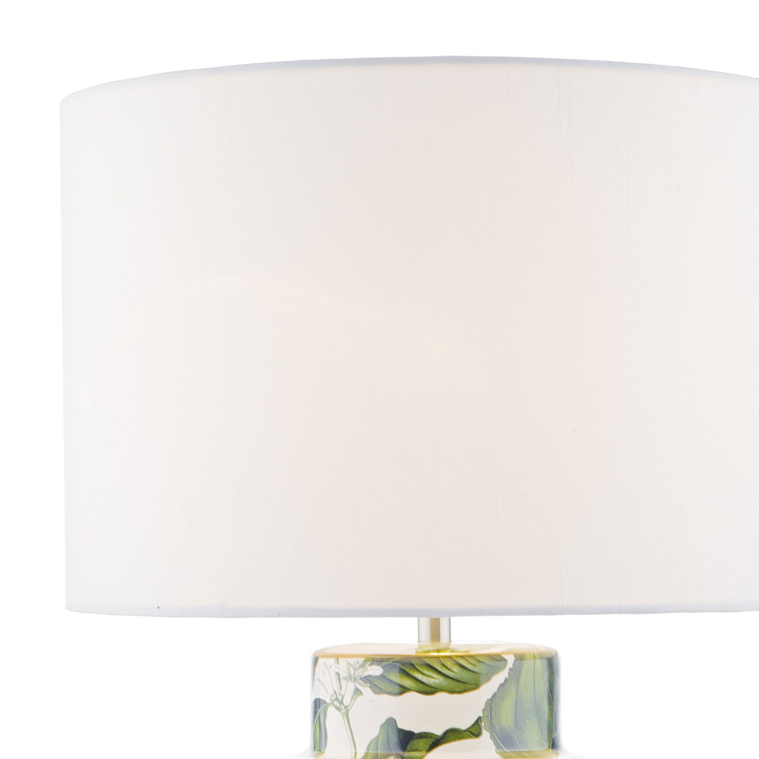dar lighting Filip Table Lamp Green Leaf Print Base Only FIL4224