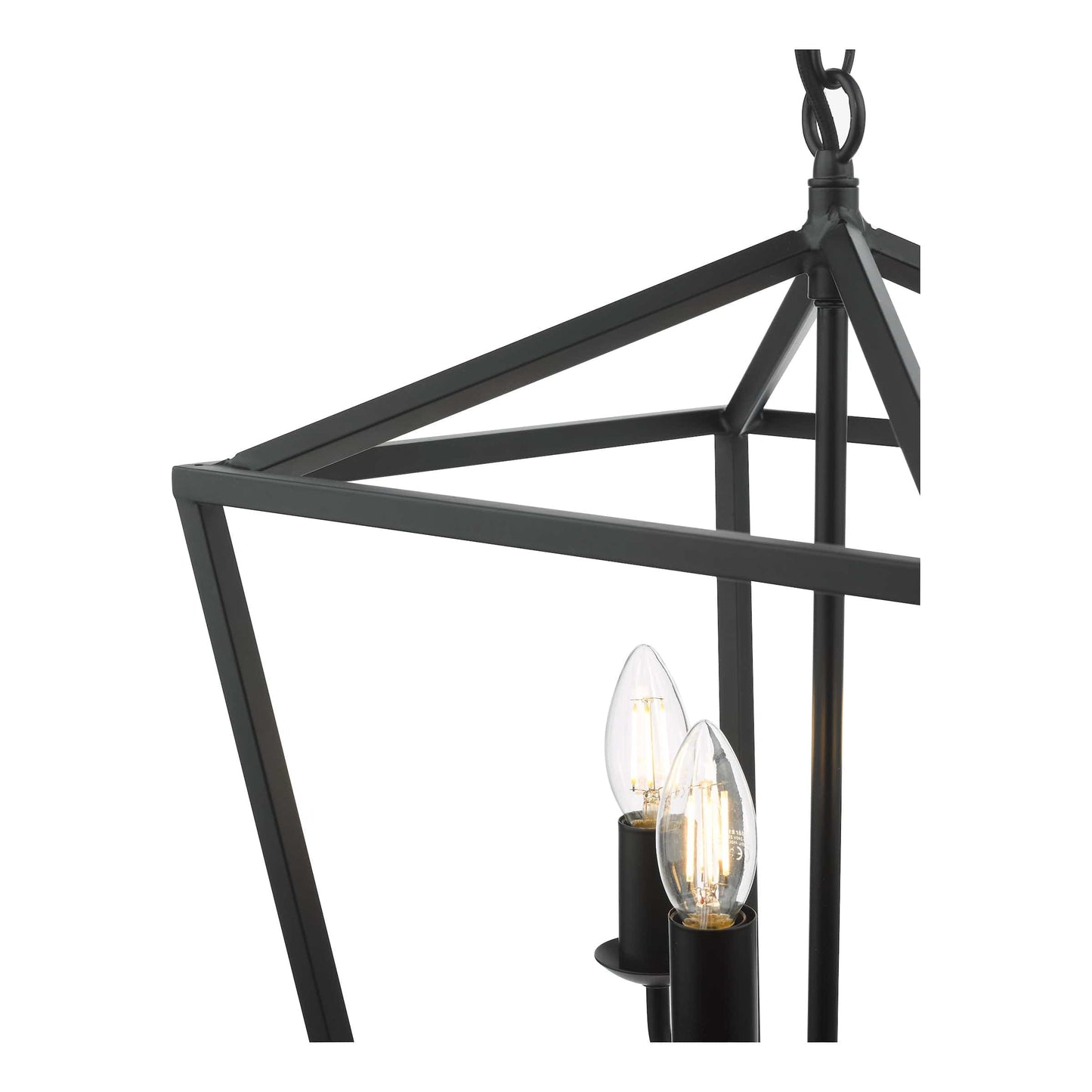 dar lighting Fionn 4 Light Pendant Matt Black FIO0422