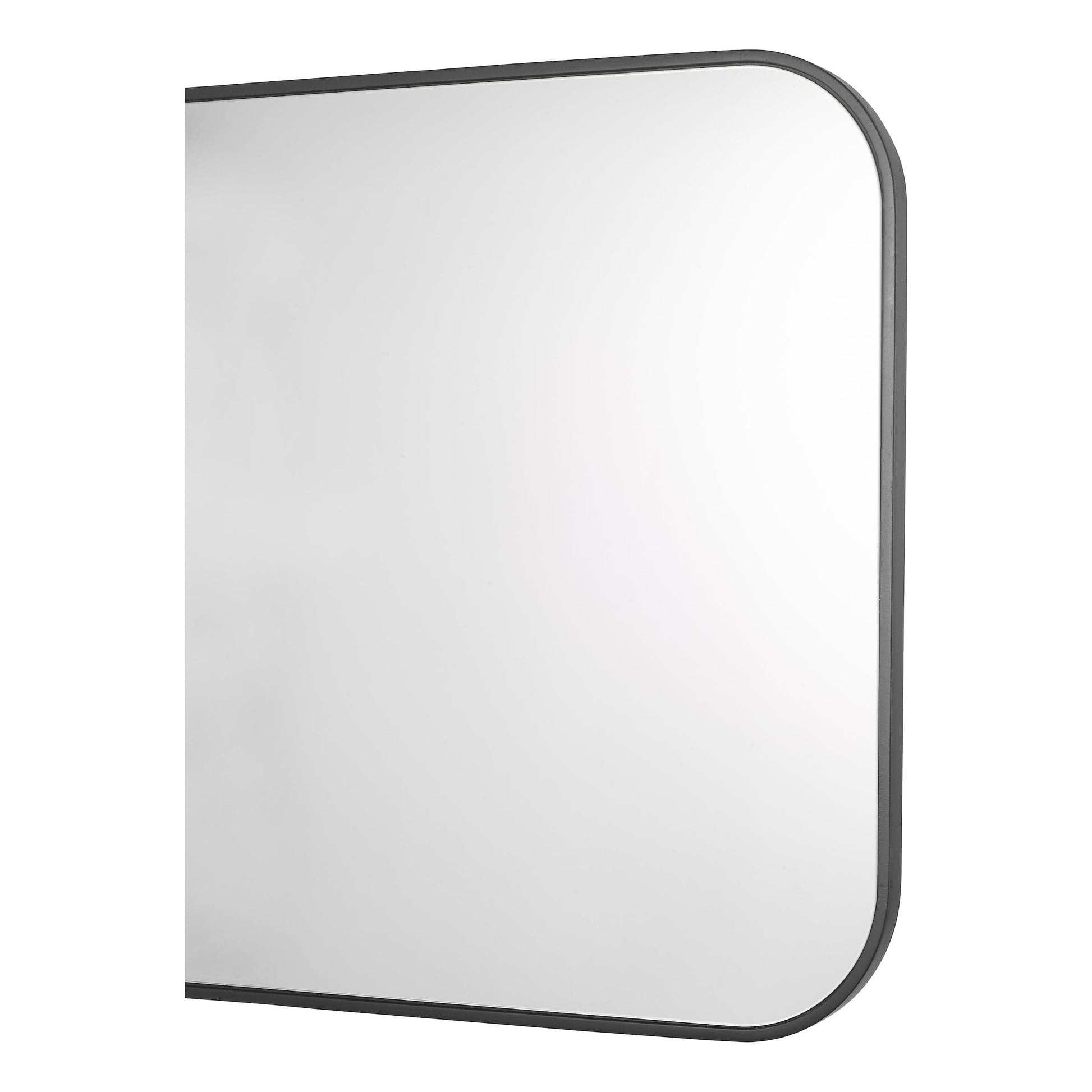 dar lighting Firuz Square Mirror Thin Matt Black Frame 60 X 60cm 002FIR6060