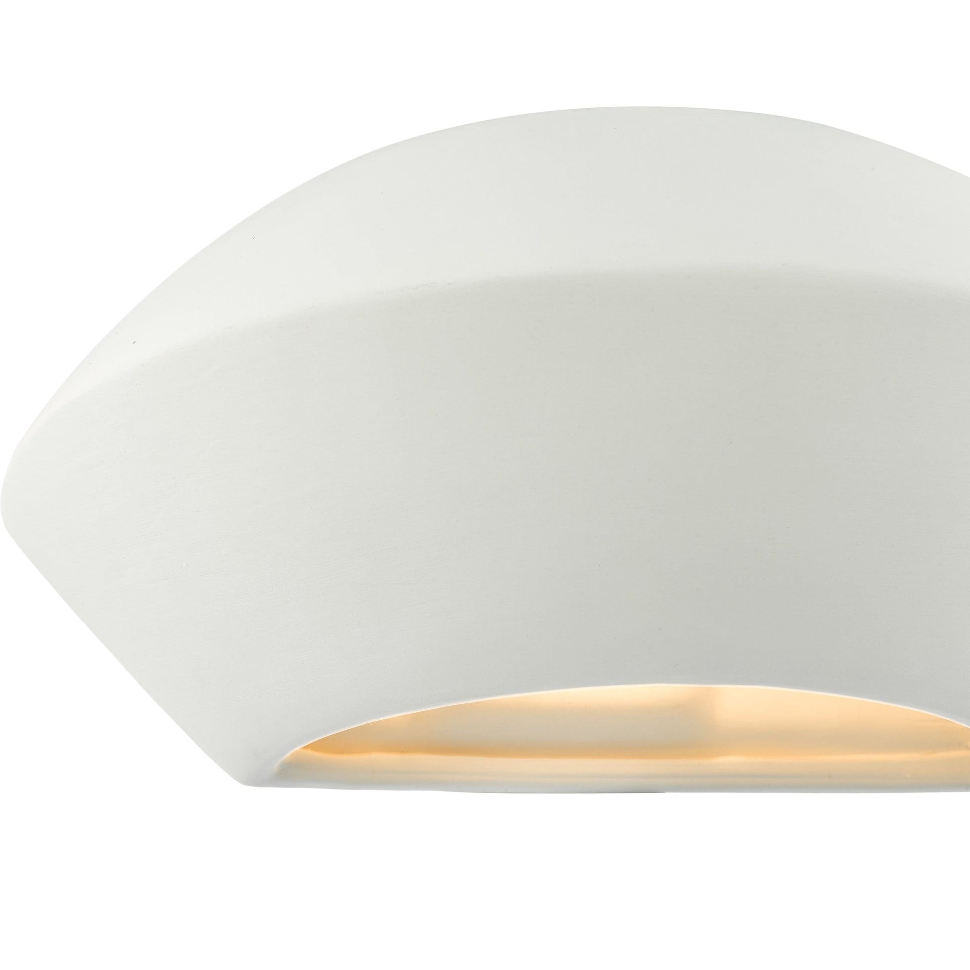 dar lighting Foden Ceramic Wall Washer White Unglazed FOD372