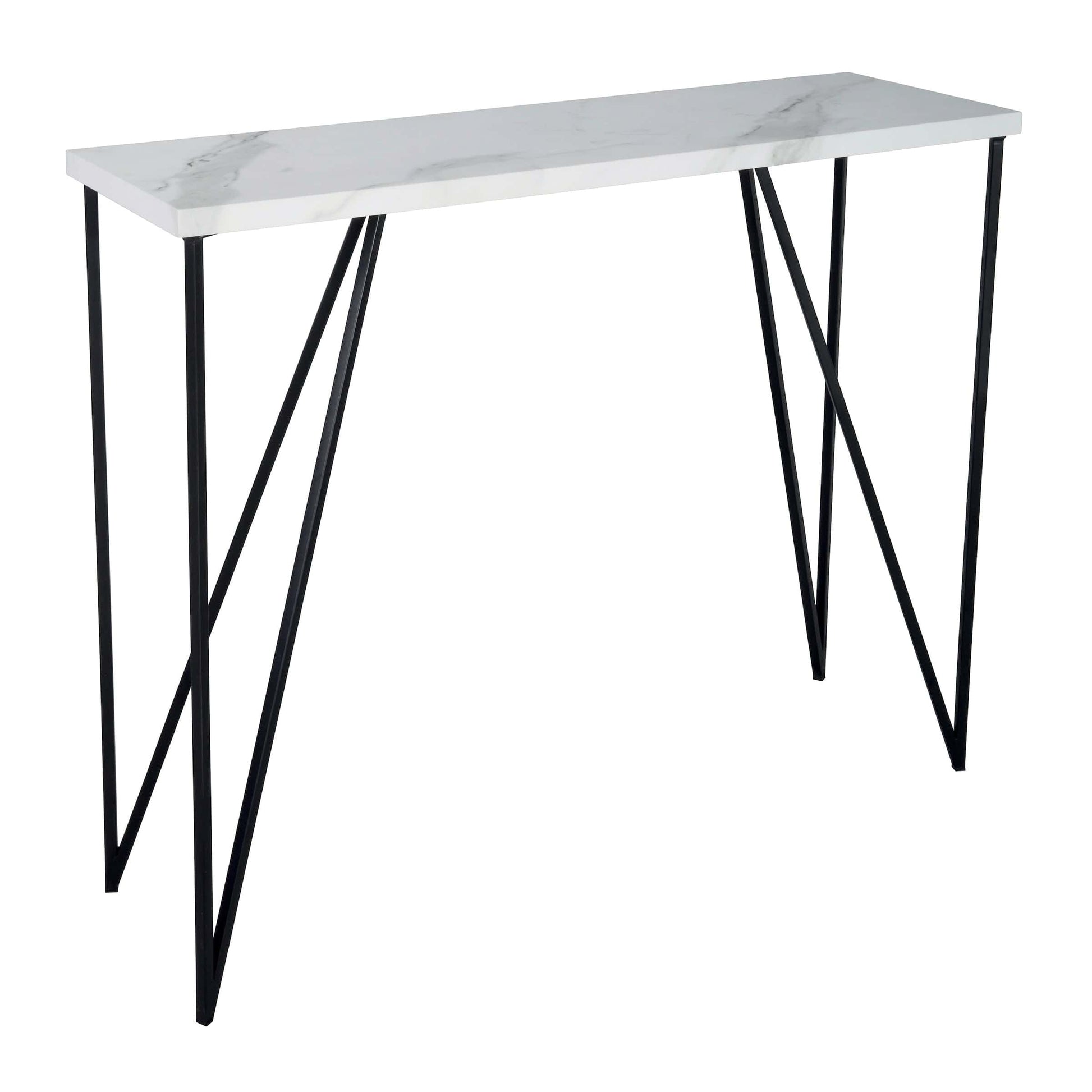 dar lighting Fotini Console Table White Marble Effect 001FOT001