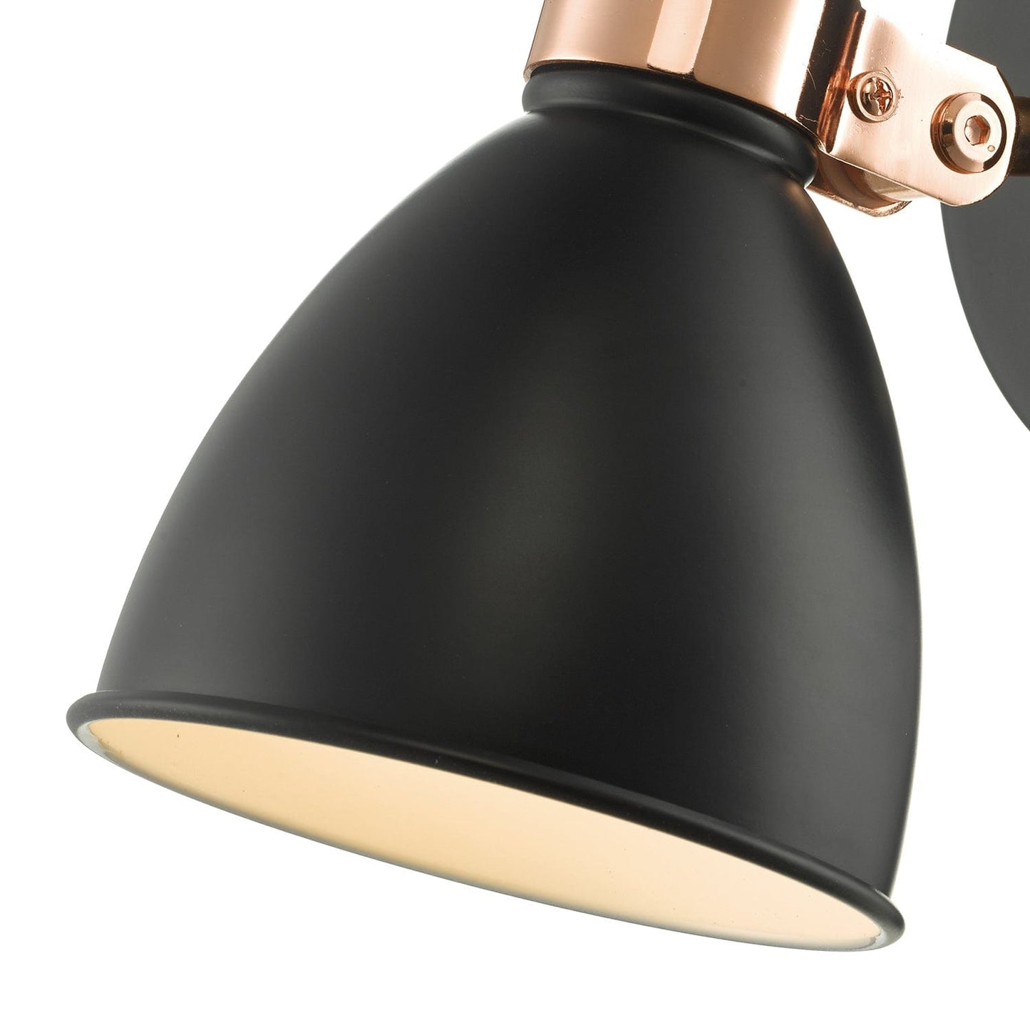 dar lighting Frederick Single Wall Spotlight Black & Copper FRE0722