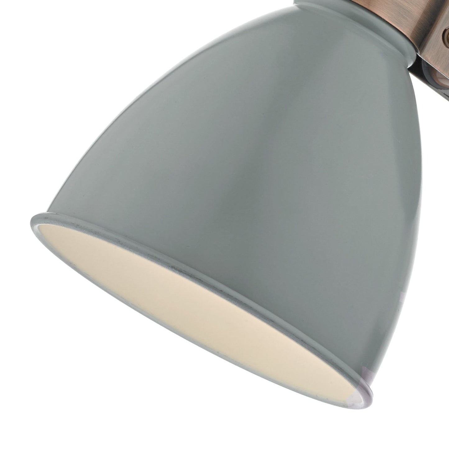 dar lighting Frederick Single Wall Spotlight Grey & Copper FRE0739