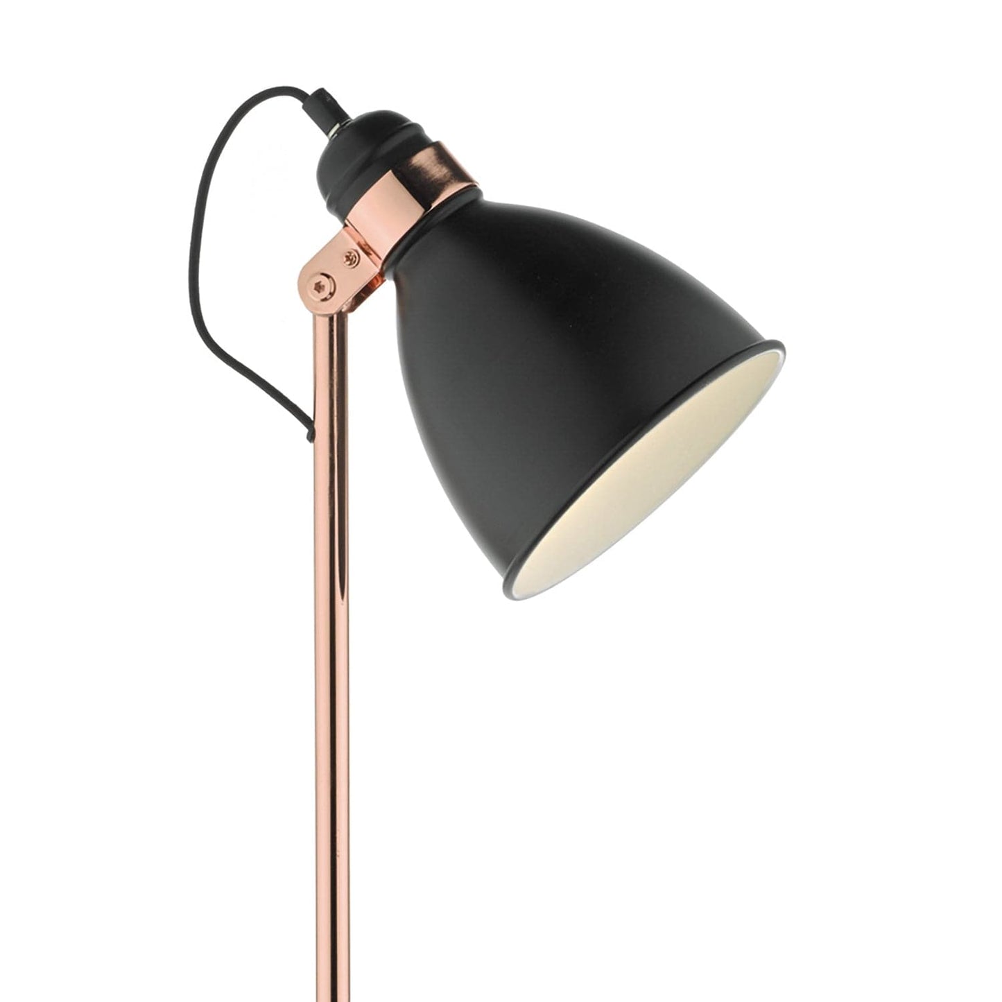 dar lighting Frederick Task Floor Lamp Black & Copper FRE4922