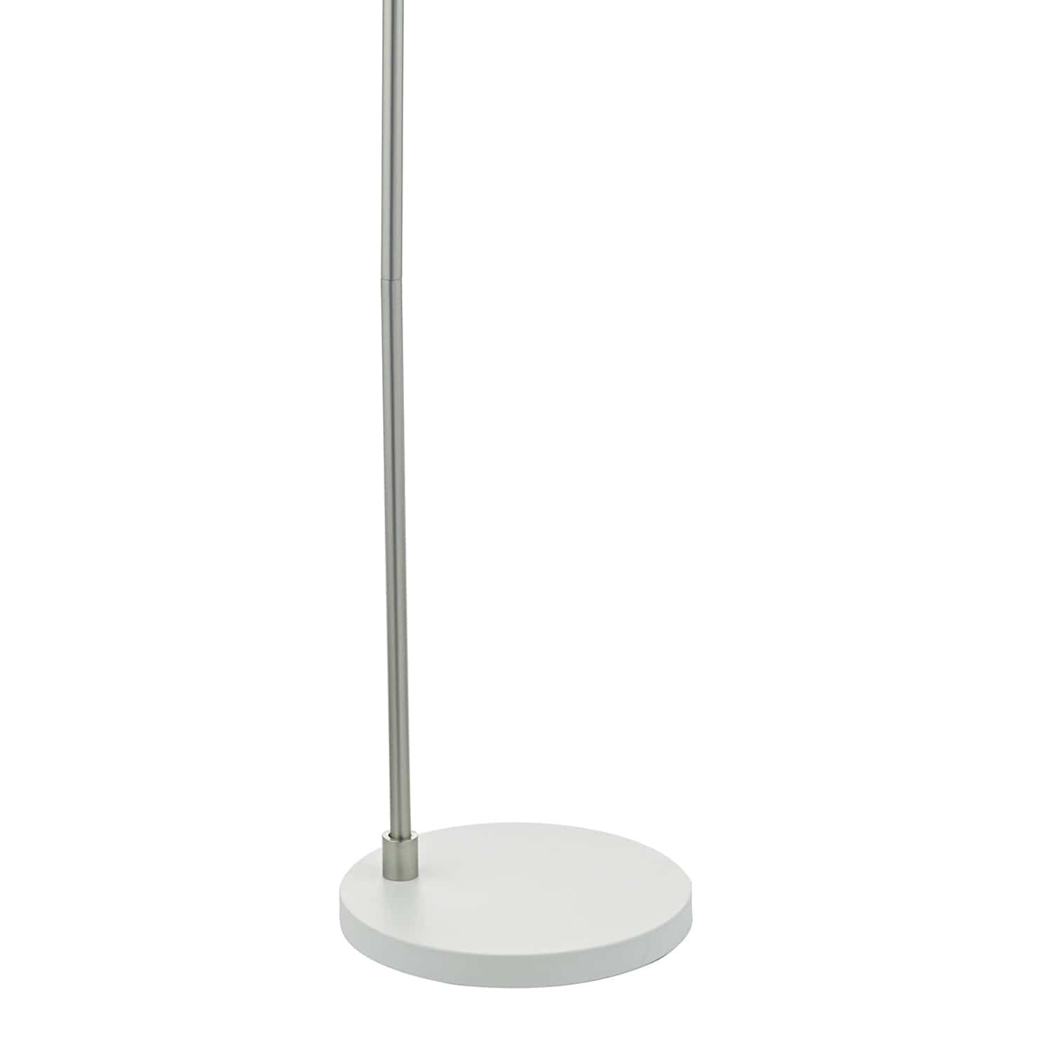 dar lighting Frederick Task Floor Lamp White & Satin Chrome FRE4902