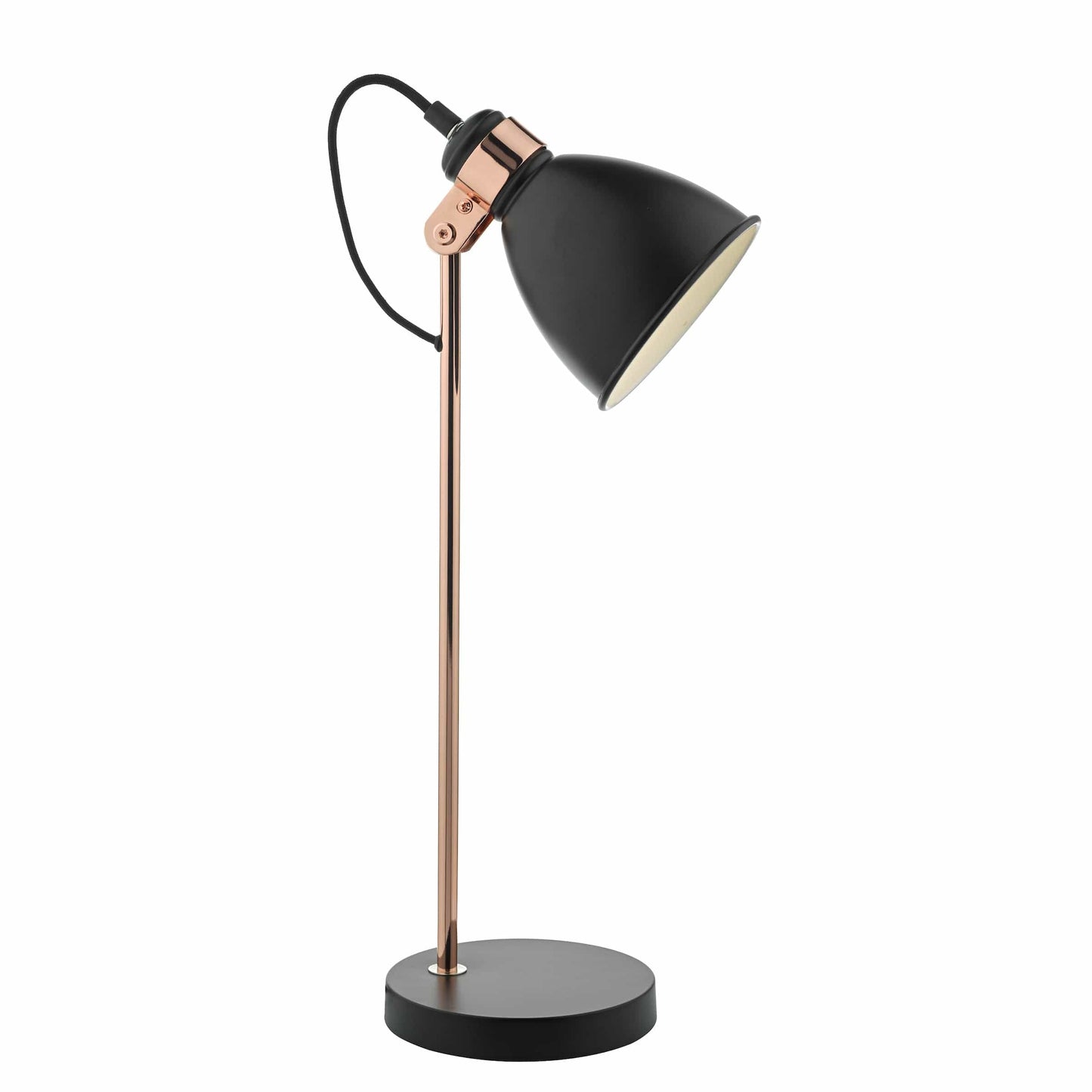 dar lighting Frederick Task Lamp Black & Copper FRE4222