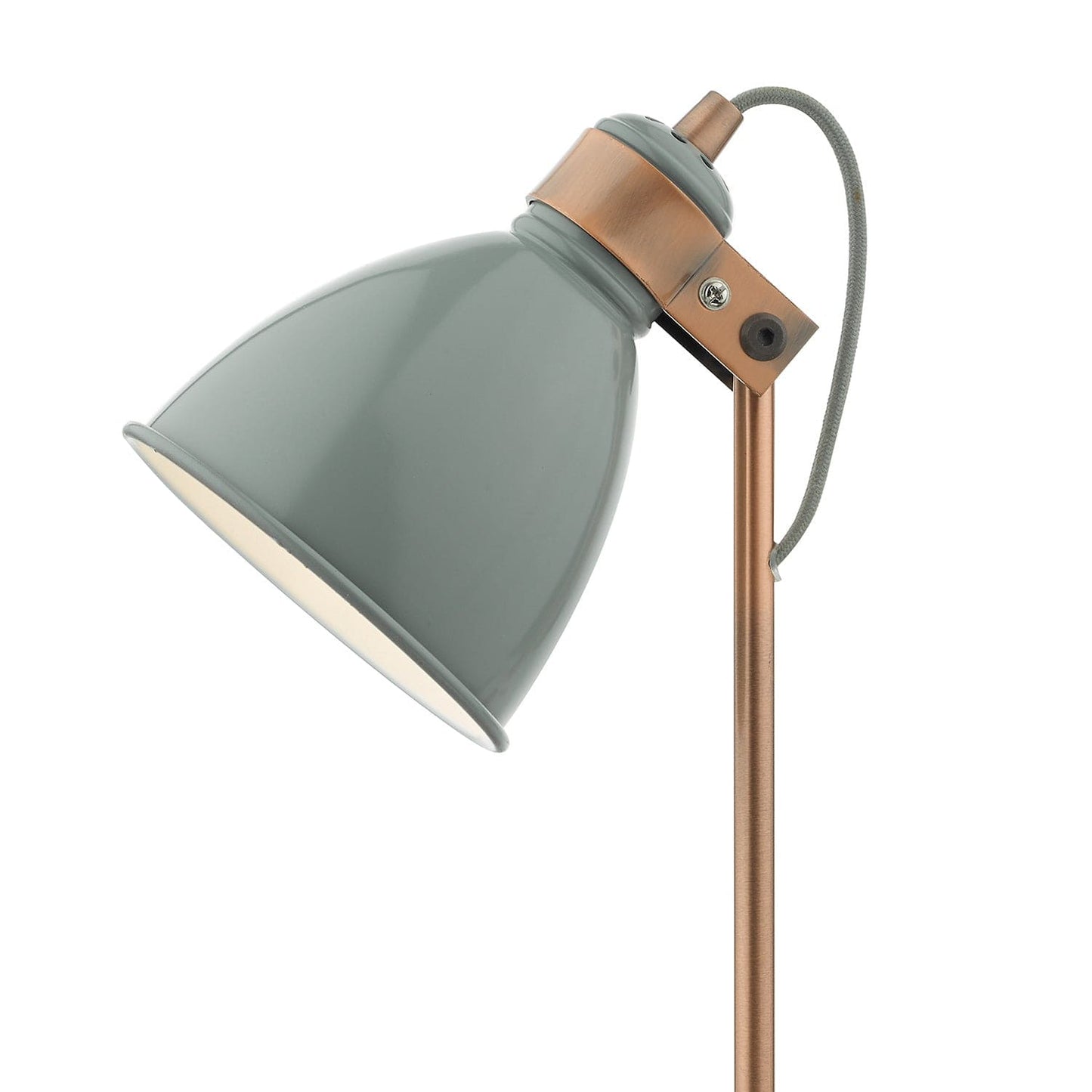 dar lighting Frederick Task Lamp Grey & Copper FRE4239