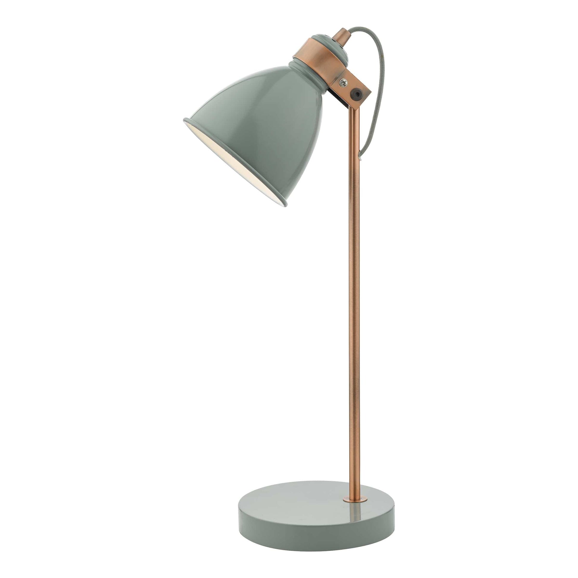 dar lighting Frederick Task Lamp Grey & Copper FRE4239