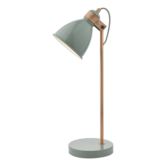 dar lighting Frederick Task Lamp Grey & Copper FRE4239